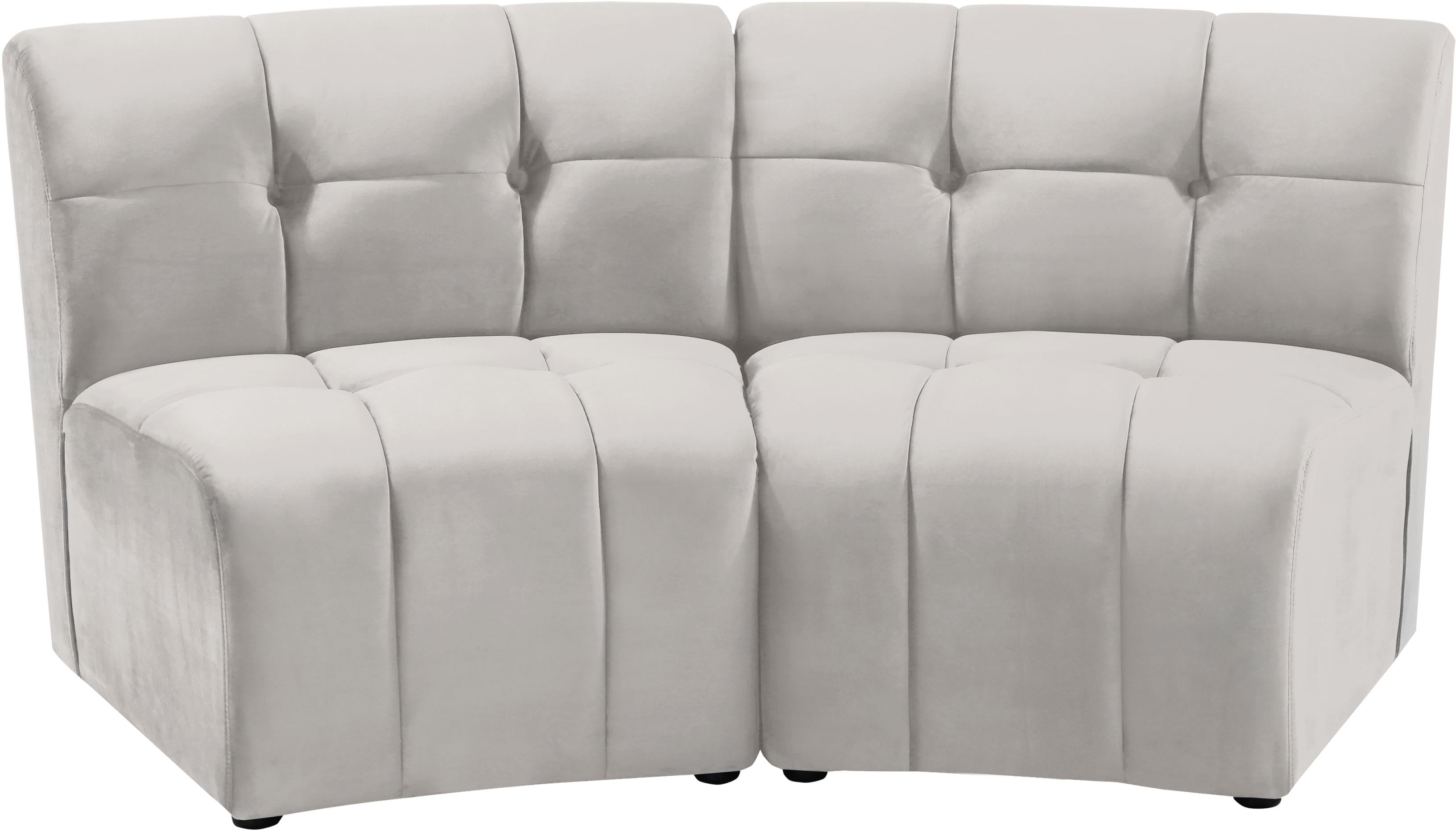 Limitless Cream Velvet 2pc. Modular Sectional - Luxury Home Furniture (MI)