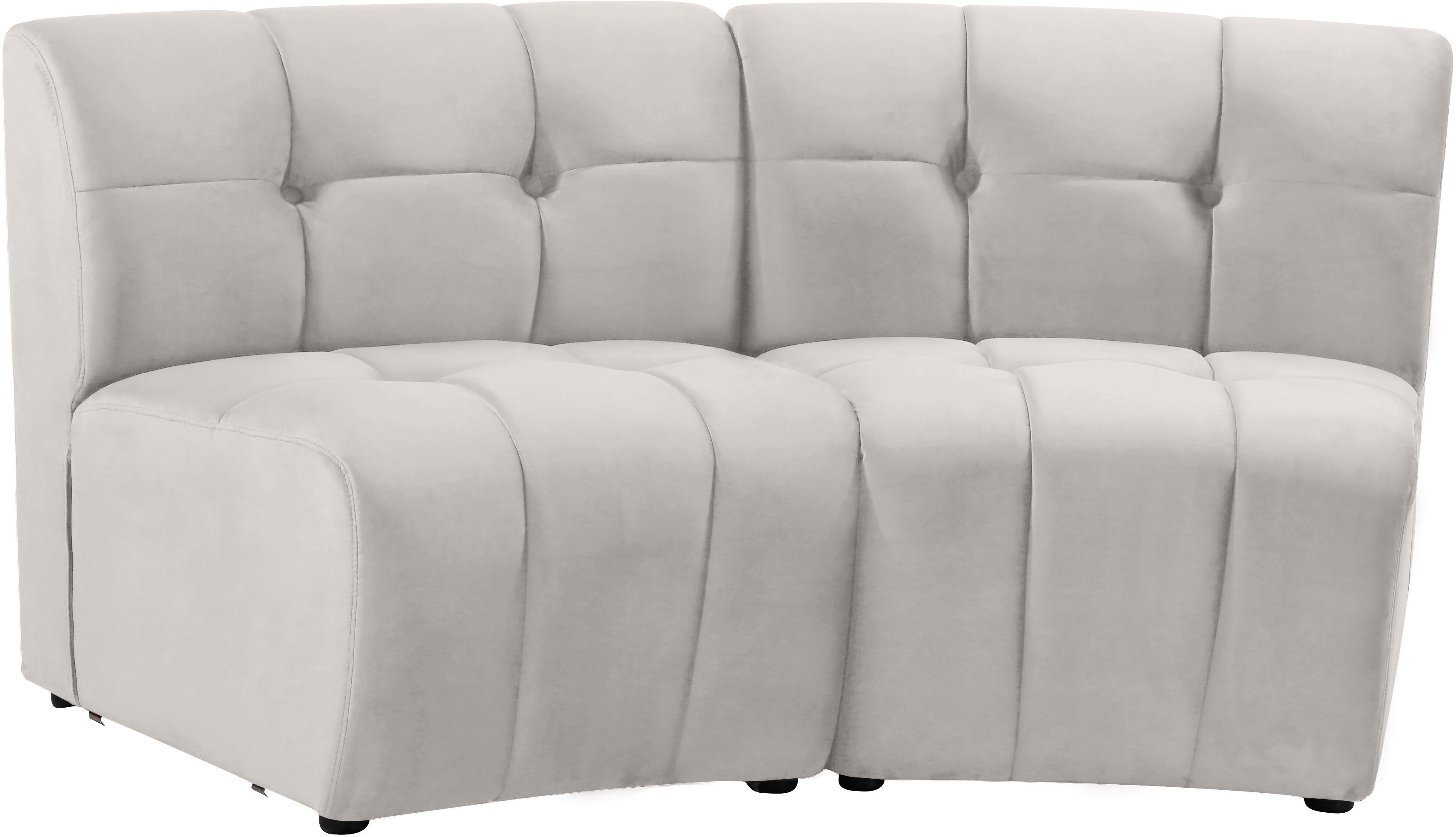 Limitless Cream Velvet 2pc. Modular Sectional - Luxury Home Furniture (MI)
