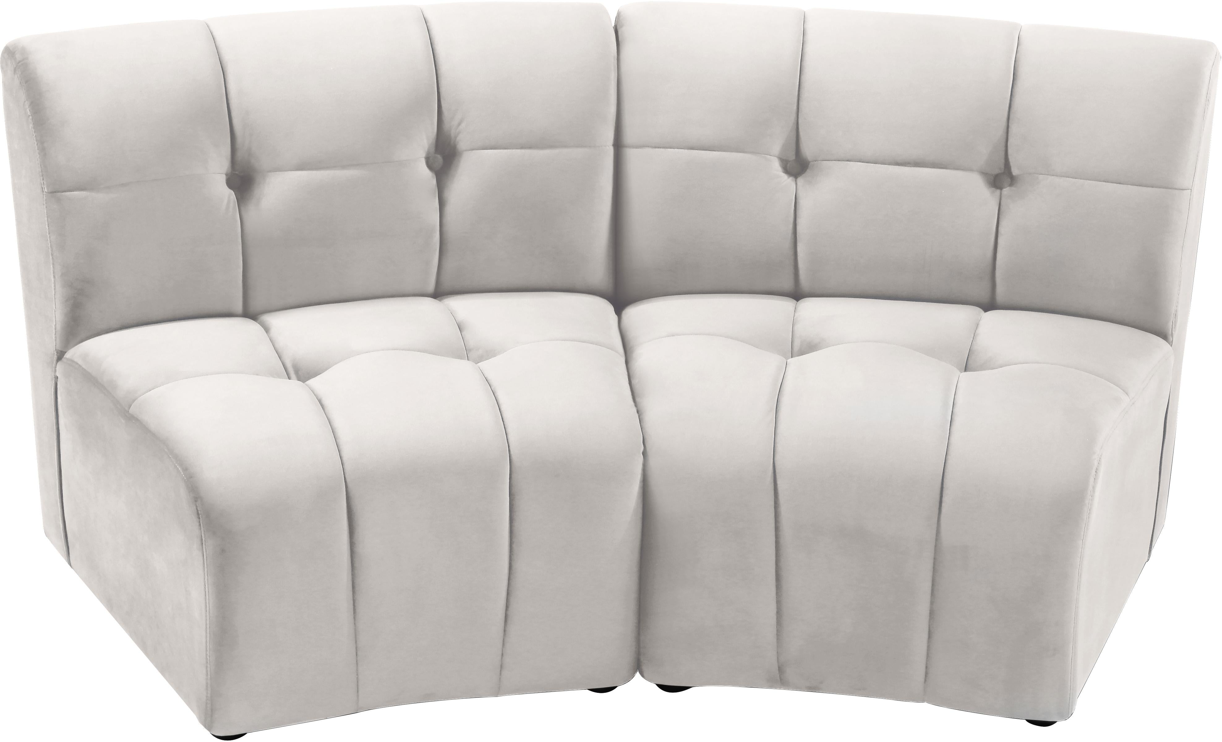 Limitless Cream Velvet 2pc. Modular Sectional - Luxury Home Furniture (MI)