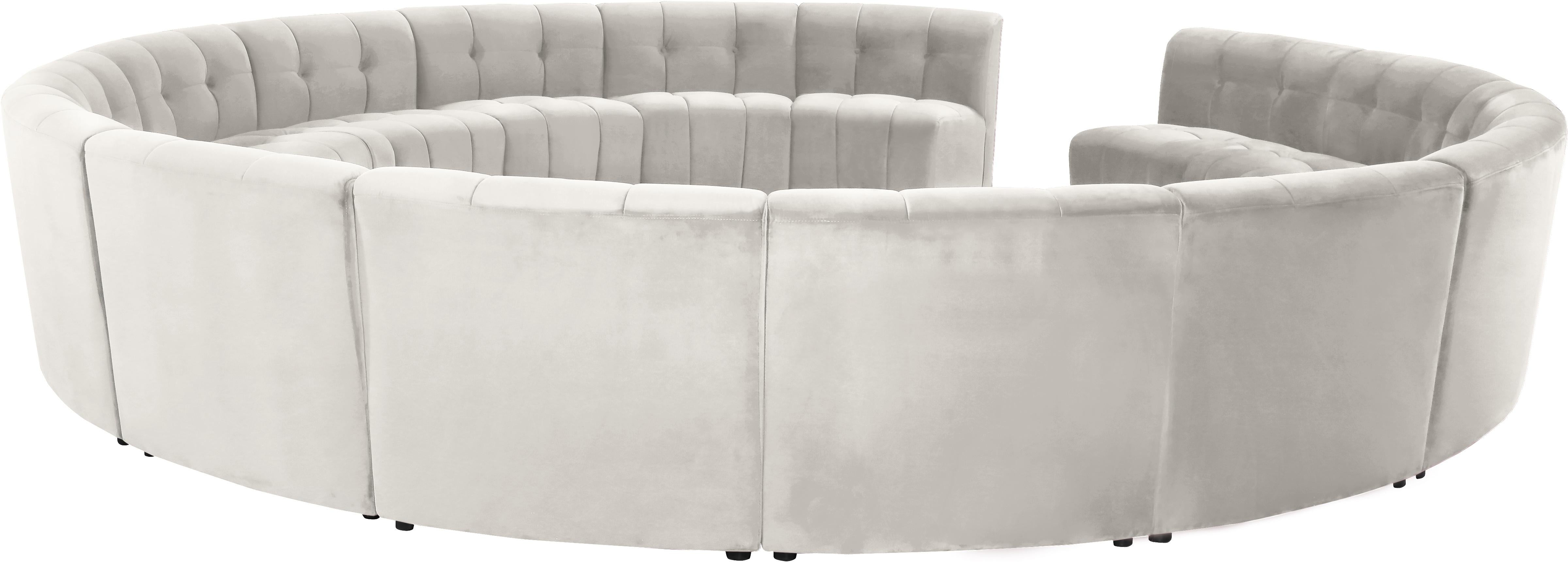 Limitless Cream Velvet 15pc. Modular Sectional - Luxury Home Furniture (MI)