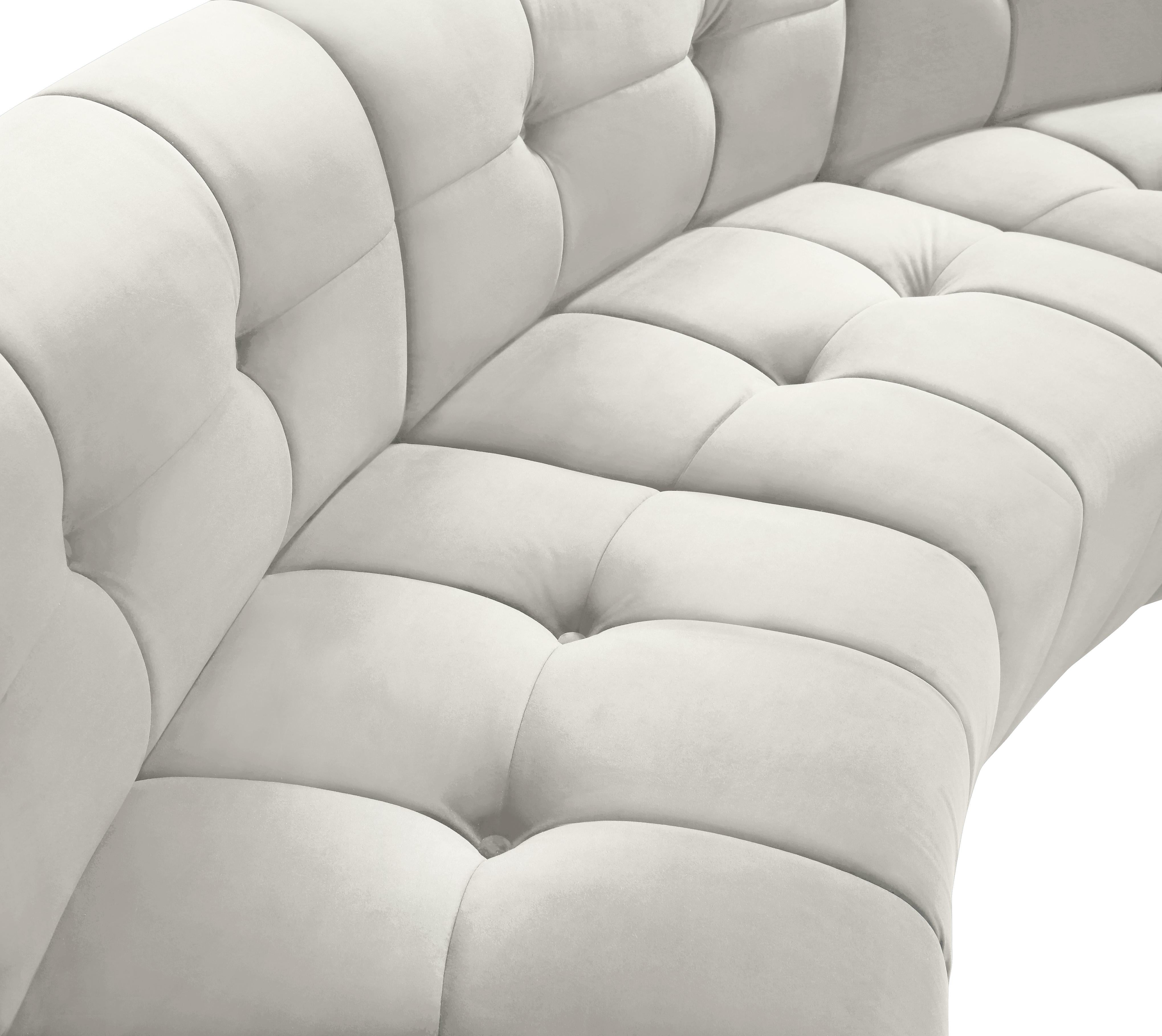 Limitless Cream Velvet 2pc. Modular Sectional - Luxury Home Furniture (MI)