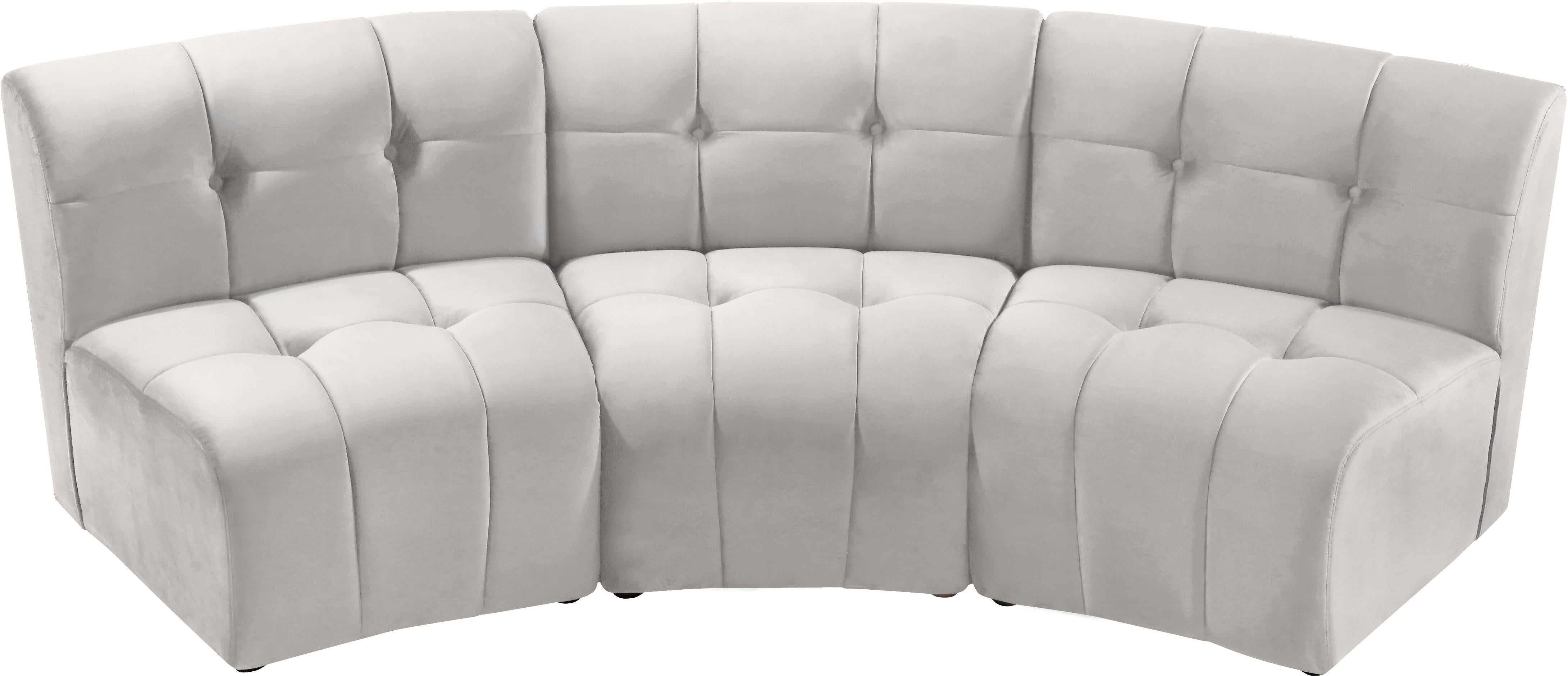 Limitless Cream Velvet 3pc. Modular Sectional - Luxury Home Furniture (MI)