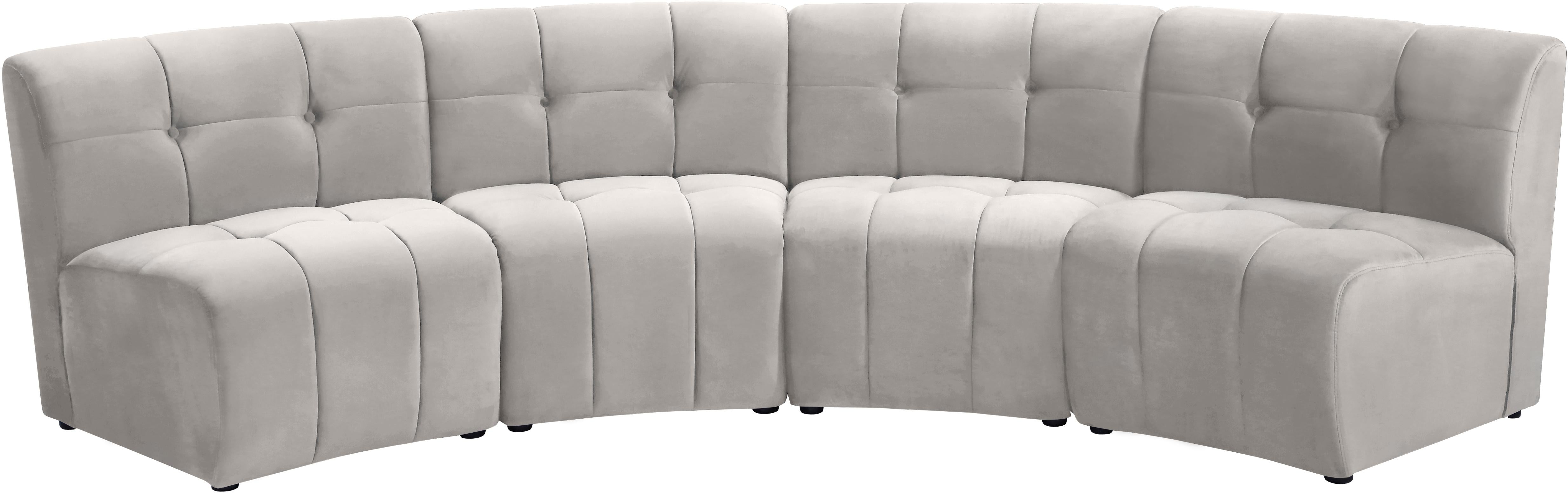 Limitless Cream Velvet 4pc. Modular Sectional - Luxury Home Furniture (MI)