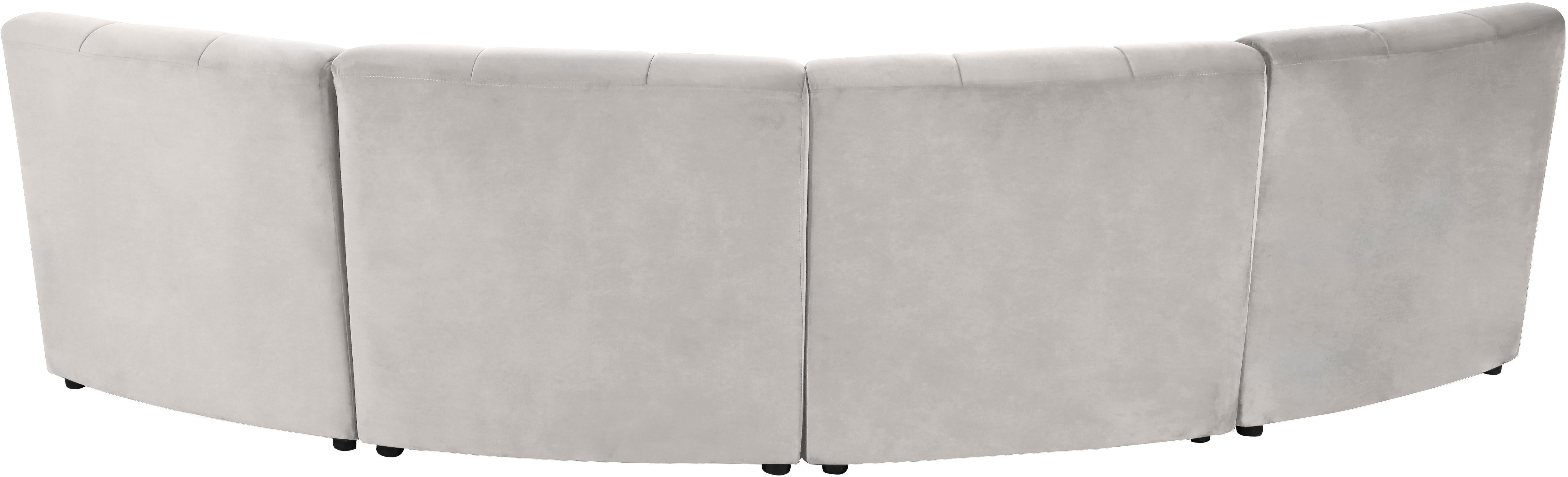 Limitless Cream Velvet 4pc. Modular Sectional - Luxury Home Furniture (MI)
