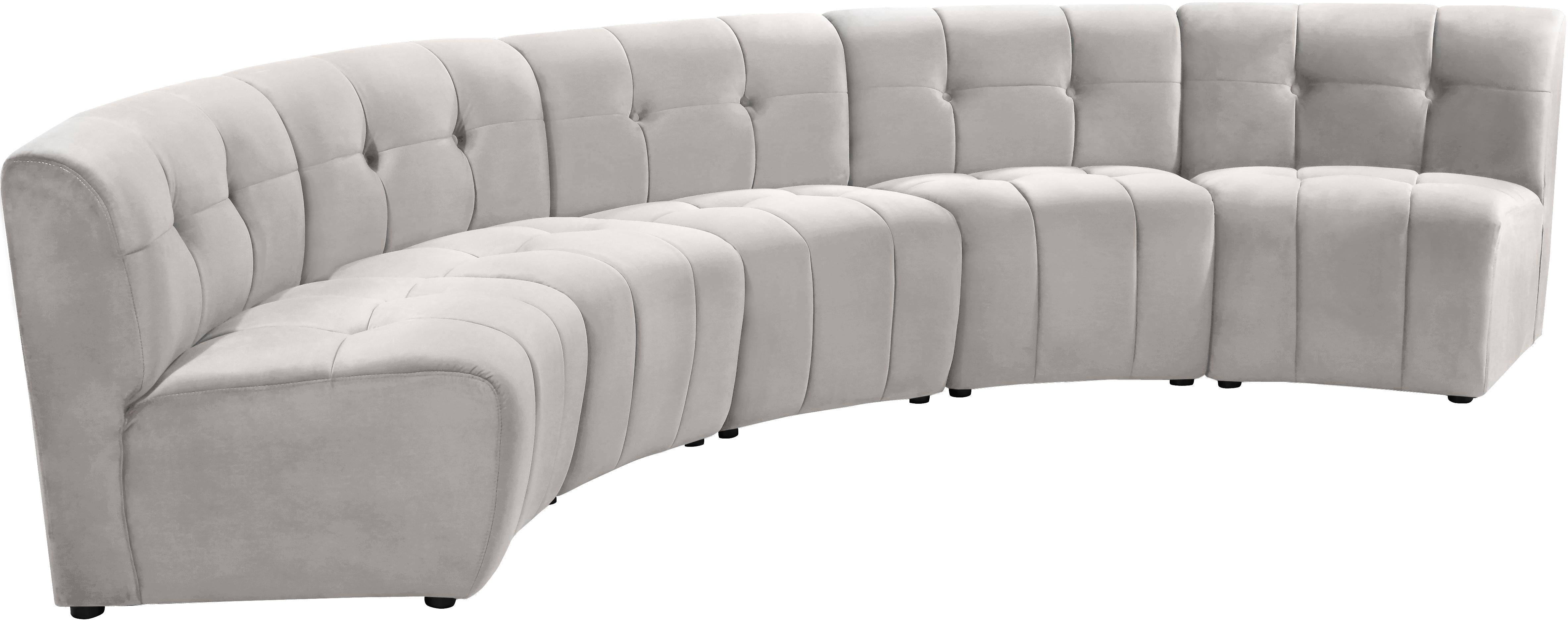 Limitless Cream Velvet 5pc. Modular Sectional - Luxury Home Furniture (MI)