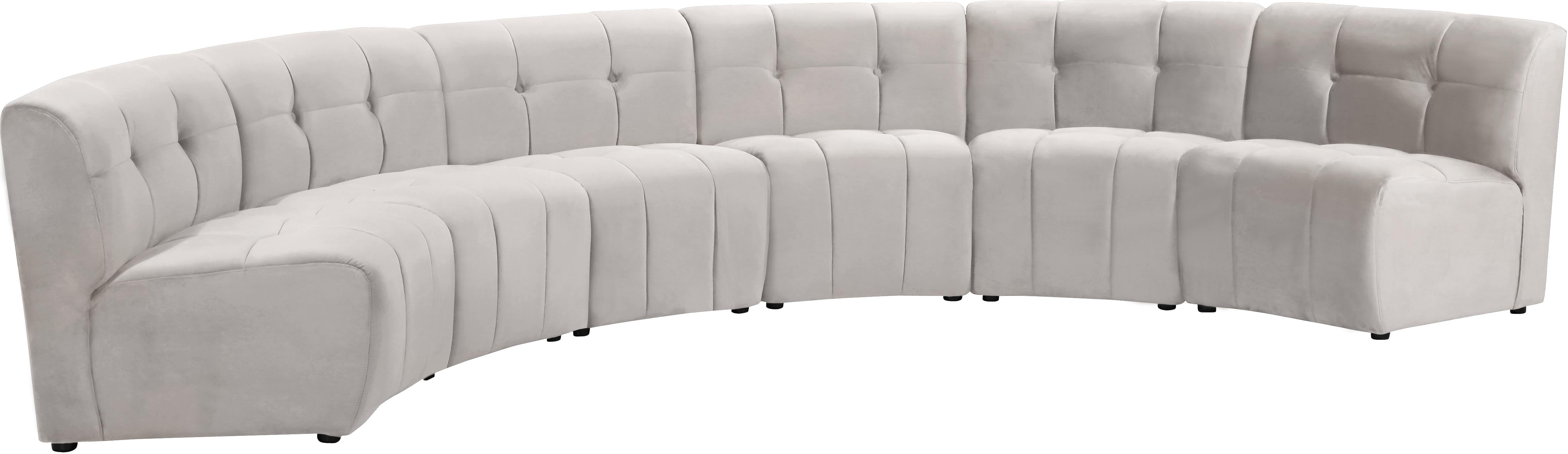 Limitless Cream Velvet 6pc. Modular Sectional - Luxury Home Furniture (MI)