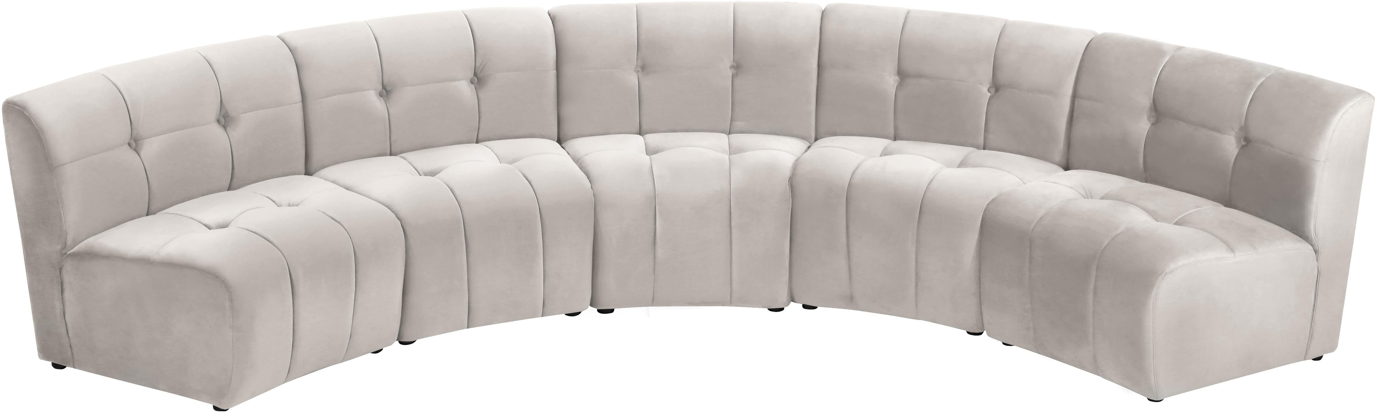 Limitless Cream Velvet 5pc. Modular Sectional - Luxury Home Furniture (MI)