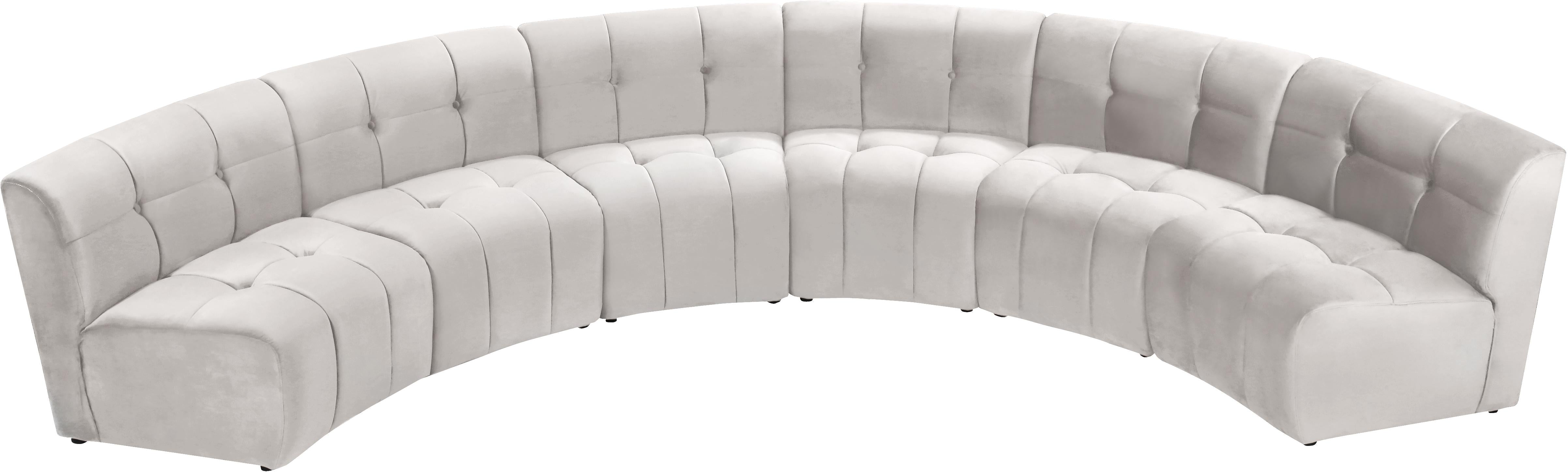 Limitless Cream Velvet 6pc. Modular Sectional - Luxury Home Furniture (MI)