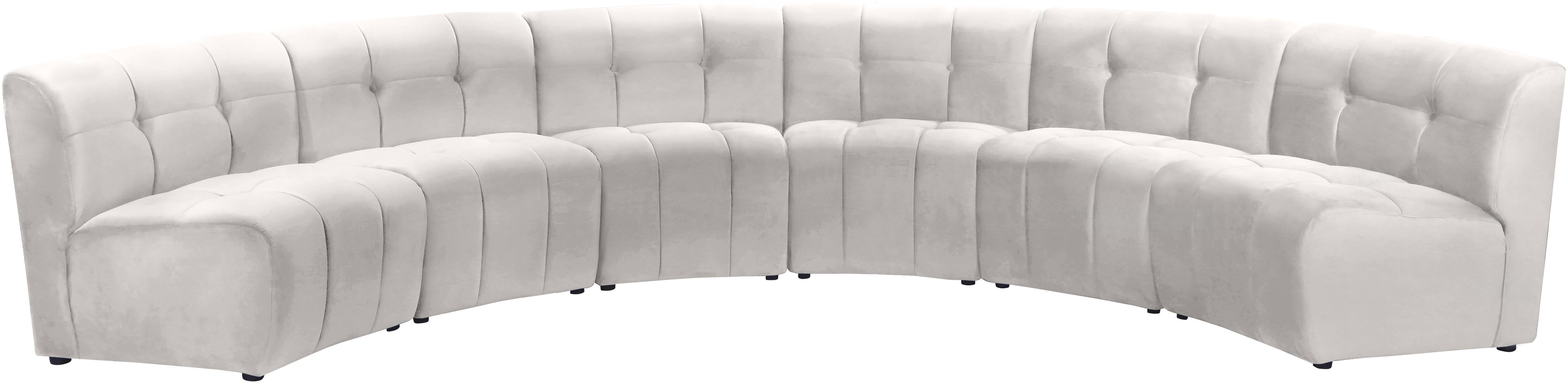 Limitless Cream Velvet 6pc. Modular Sectional - Luxury Home Furniture (MI)