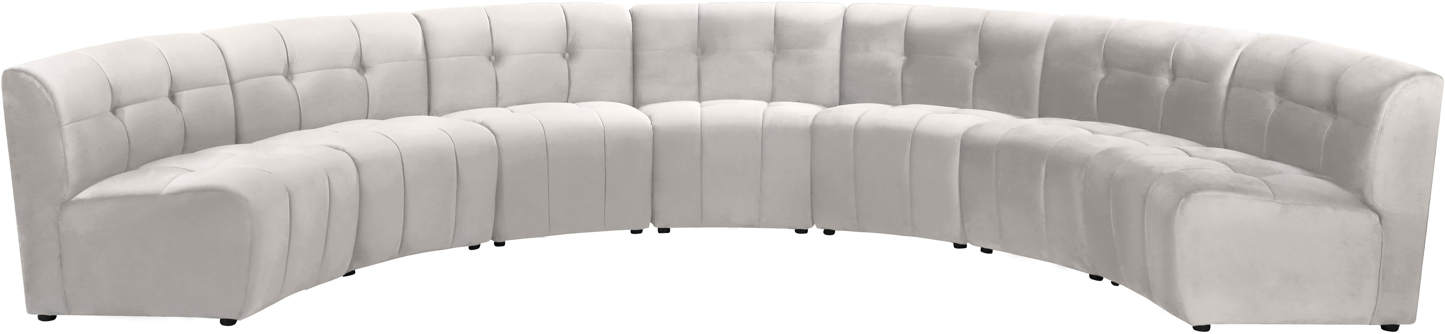 Limitless Cream Velvet 7pc. Modular Sectional