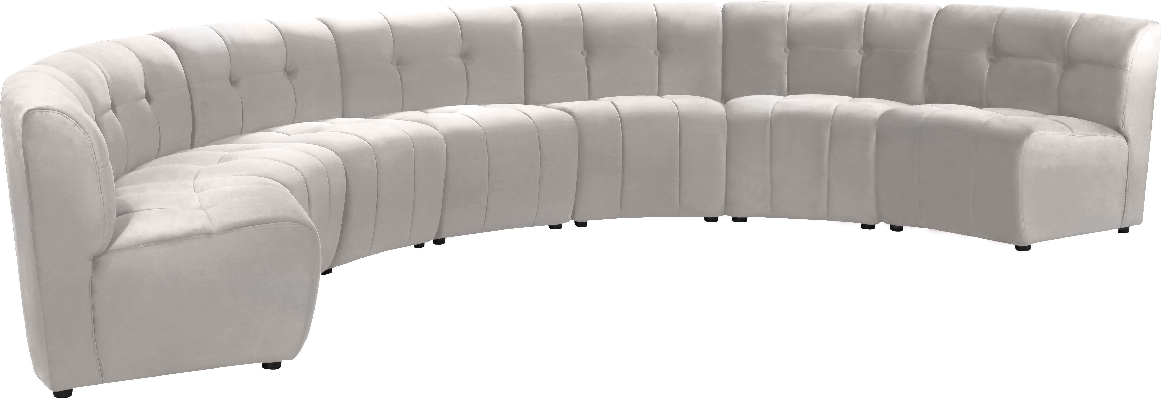 Limitless Cream Velvet 7pc. Modular Sectional - Luxury Home Furniture (MI)