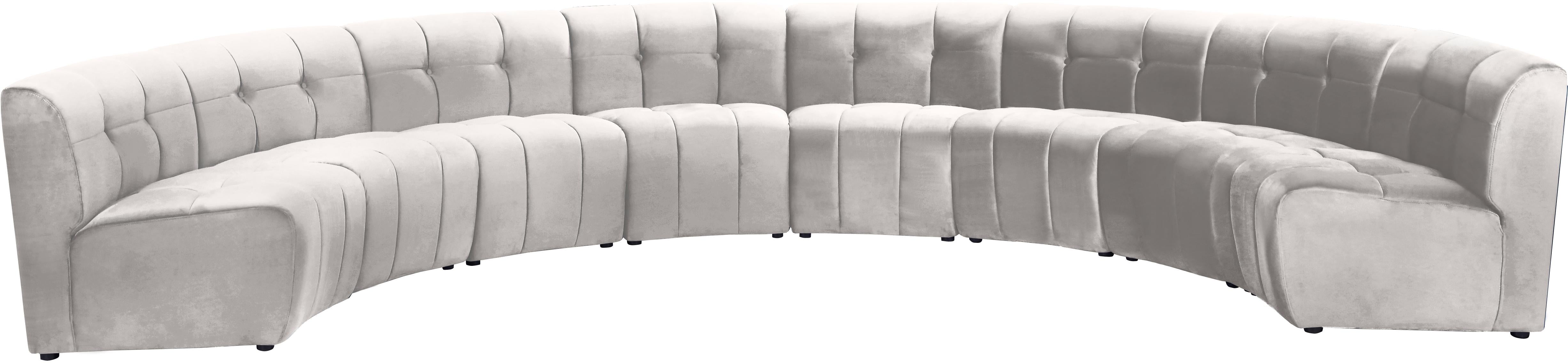 Limitless Cream Velvet 8pc. Modular Sectional - Luxury Home Furniture (MI)
