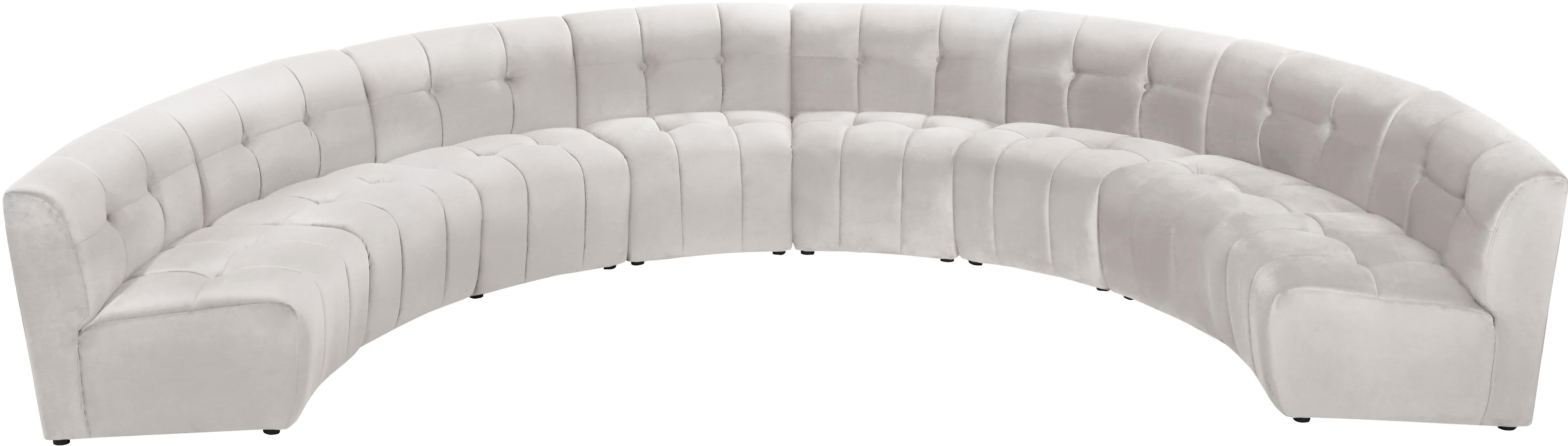 Limitless Cream Velvet 8pc. Modular Sectional - Luxury Home Furniture (MI)