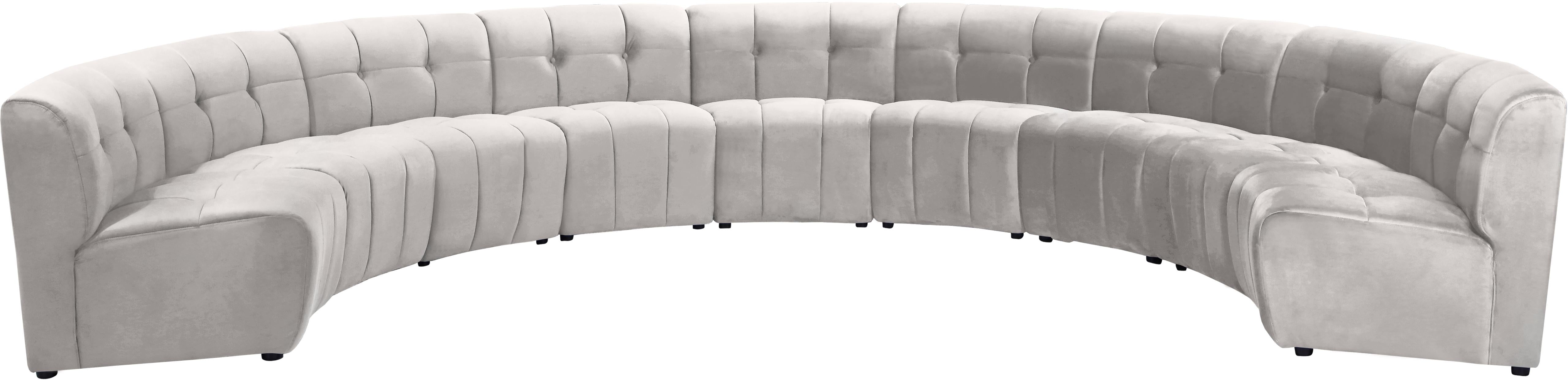 Limitless Cream Velvet 9pc. Modular Sectional