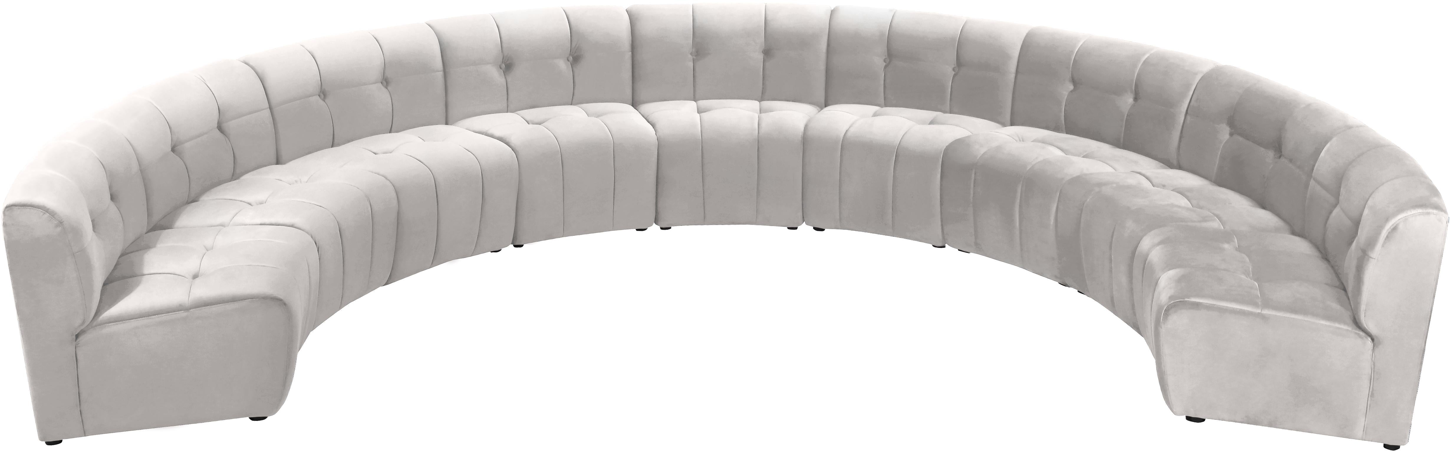 Limitless Cream Velvet 9pc. Modular Sectional - Luxury Home Furniture (MI)