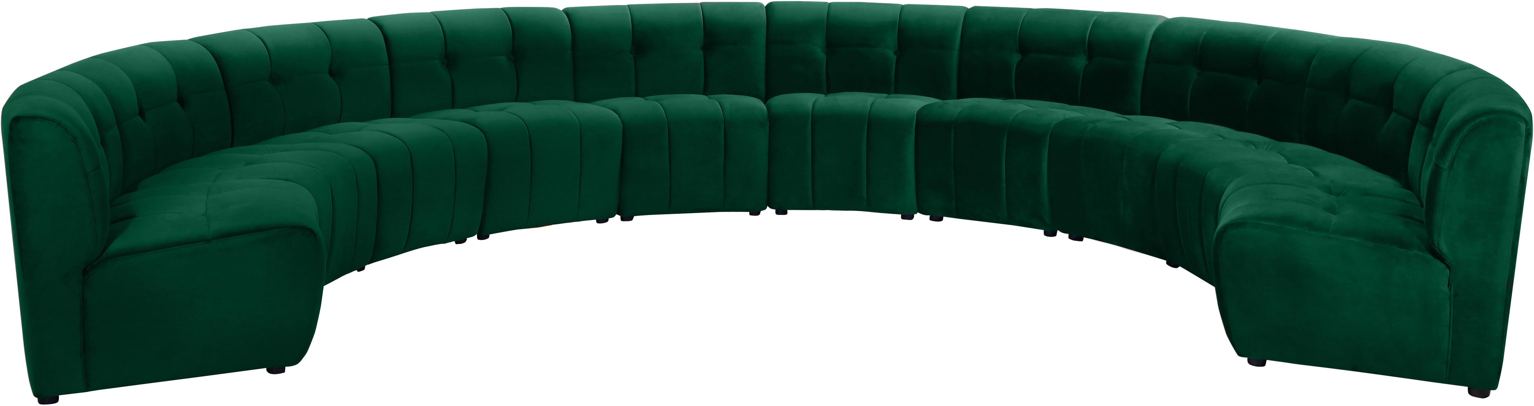 Limitless Green Velvet 10pc. Modular Sectional - Luxury Home Furniture (MI)