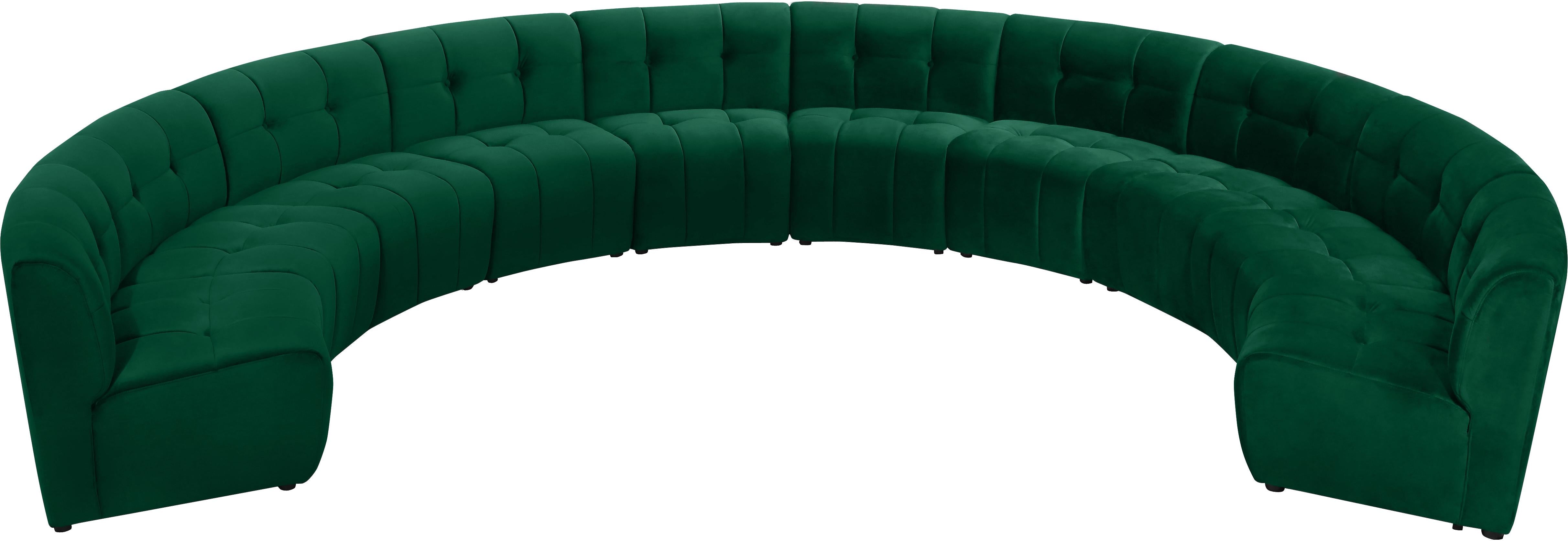 Limitless Green Velvet 10pc. Modular Sectional - Luxury Home Furniture (MI)