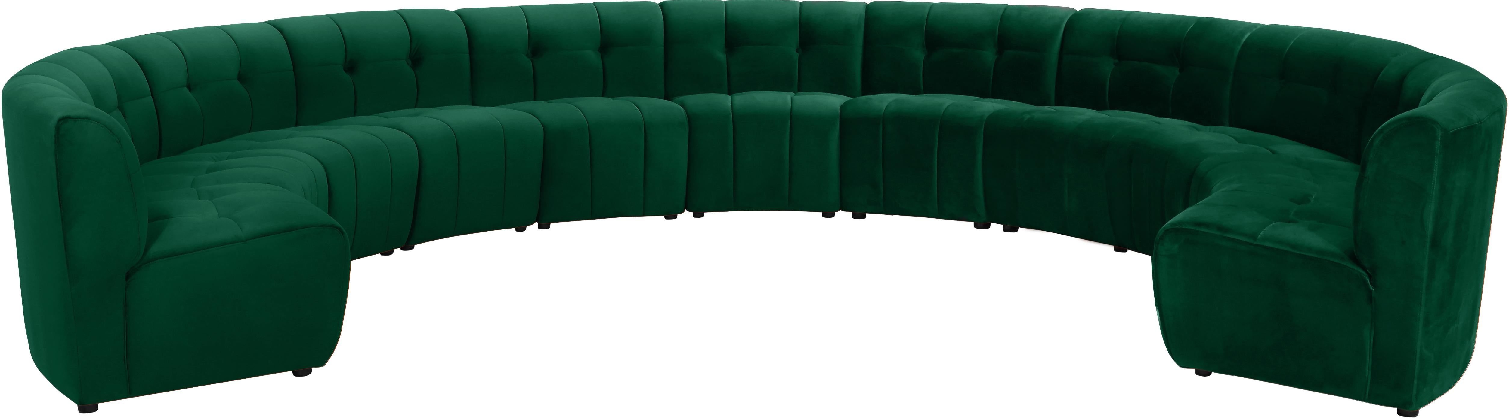Limitless Green Velvet 11pc. Modular Sectional - Luxury Home Furniture (MI)