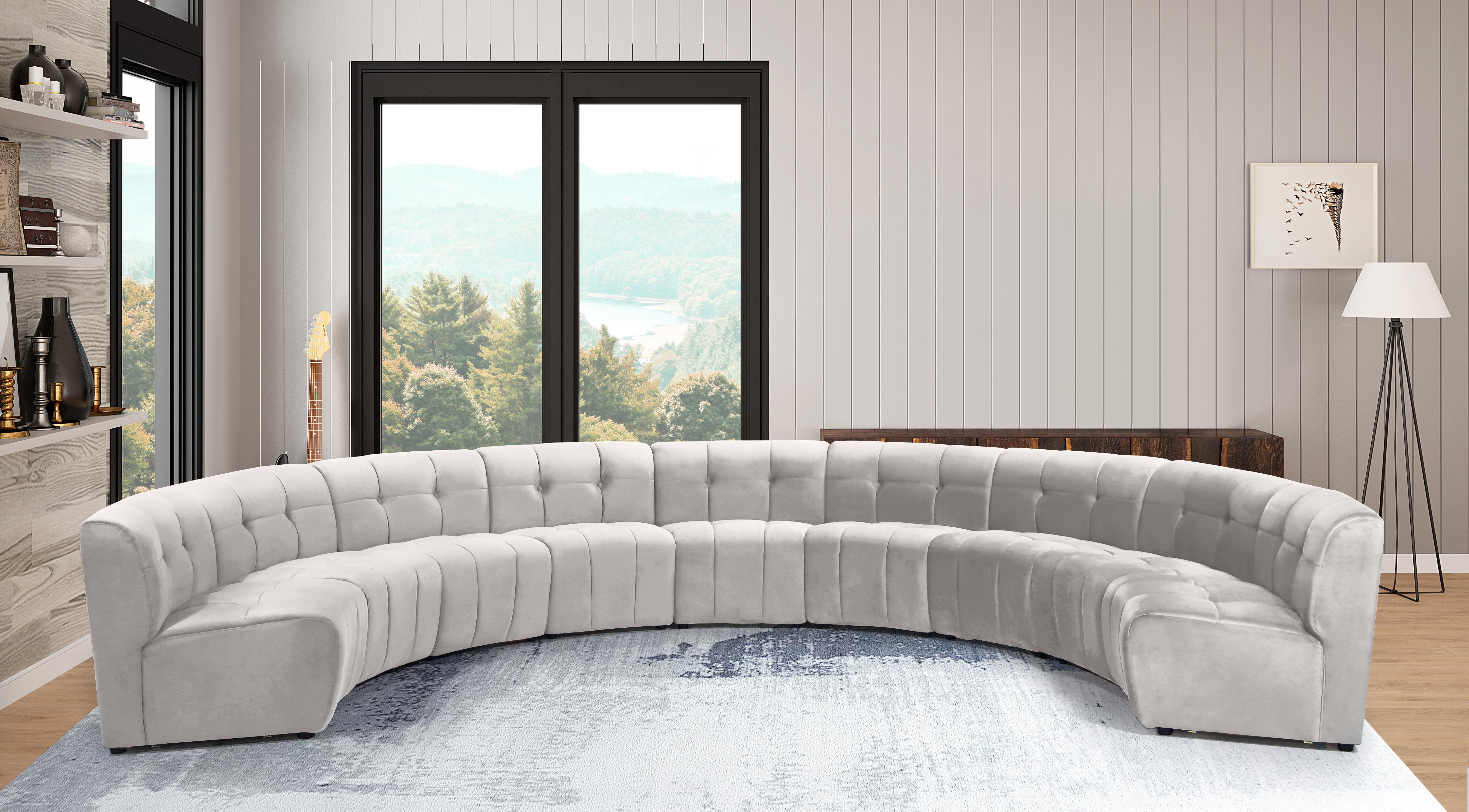 Limitless Cream Velvet 9pc. Modular Sectional - Luxury Home Furniture (MI)