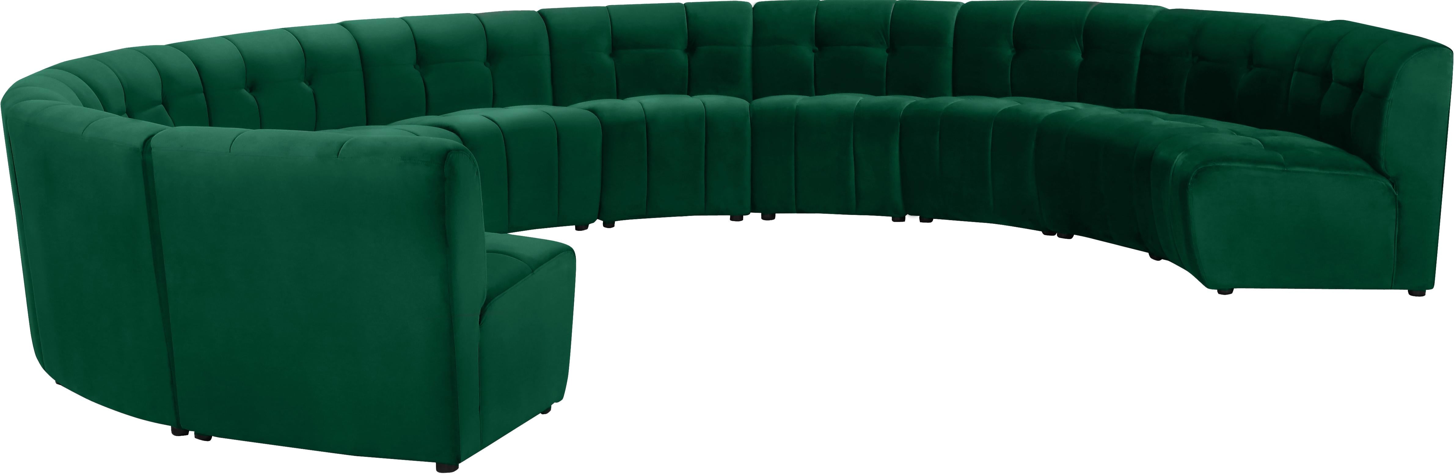 Limitless Green Velvet 11pc. Modular Sectional - Luxury Home Furniture (MI)