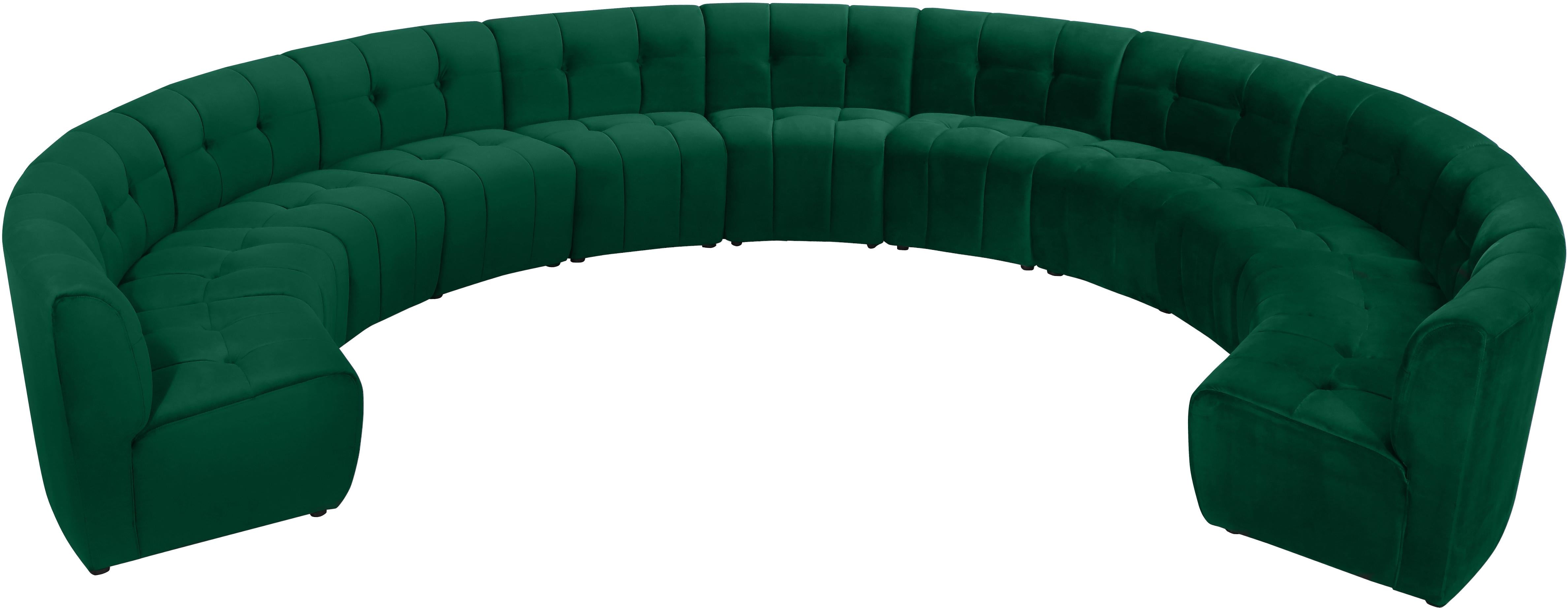 Limitless Green Velvet 11pc. Modular Sectional - Luxury Home Furniture (MI)