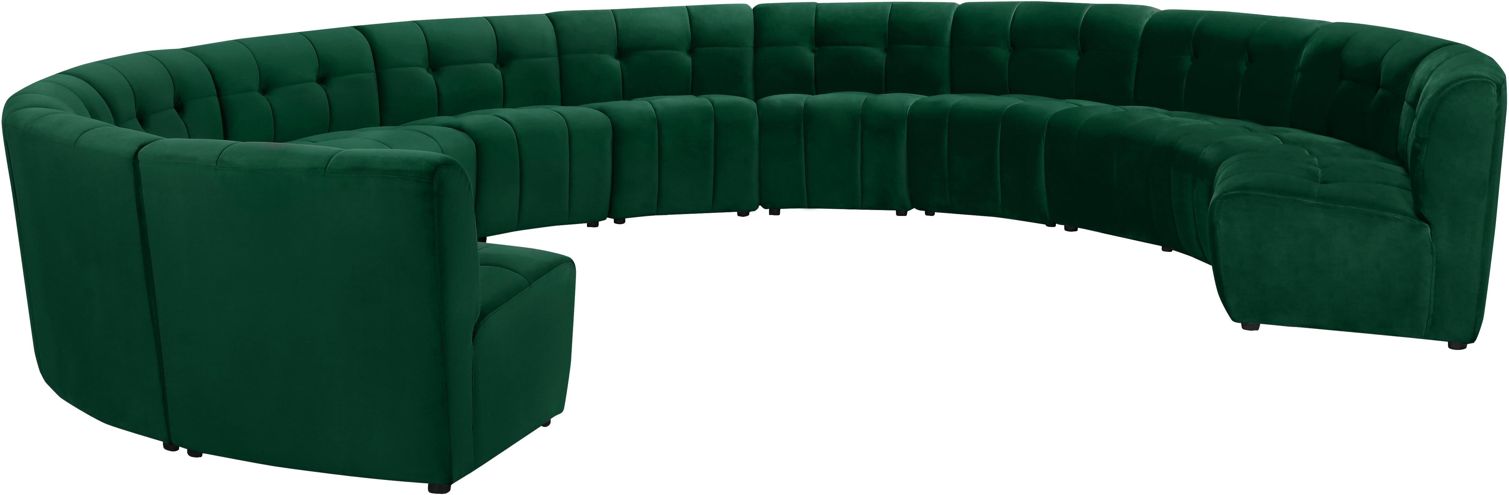 Limitless Green Velvet 12pc. Modular Sectional - Luxury Home Furniture (MI)