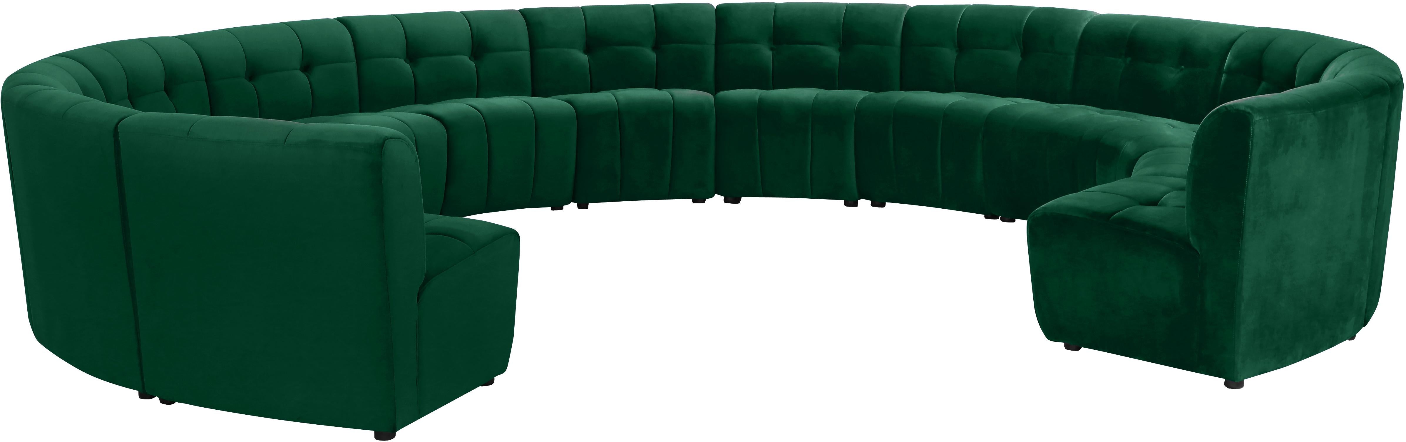 Limitless Green Velvet 13pc. Modular Sectional - Luxury Home Furniture (MI)