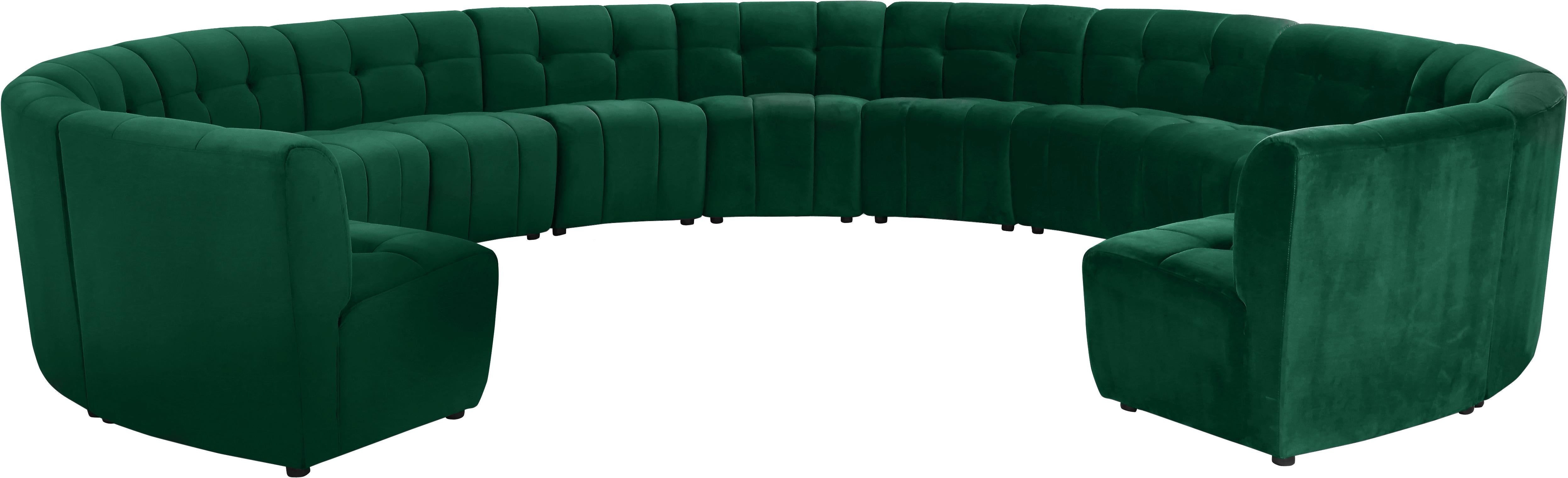 Limitless Green Velvet 13pc. Modular Sectional - Luxury Home Furniture (MI)