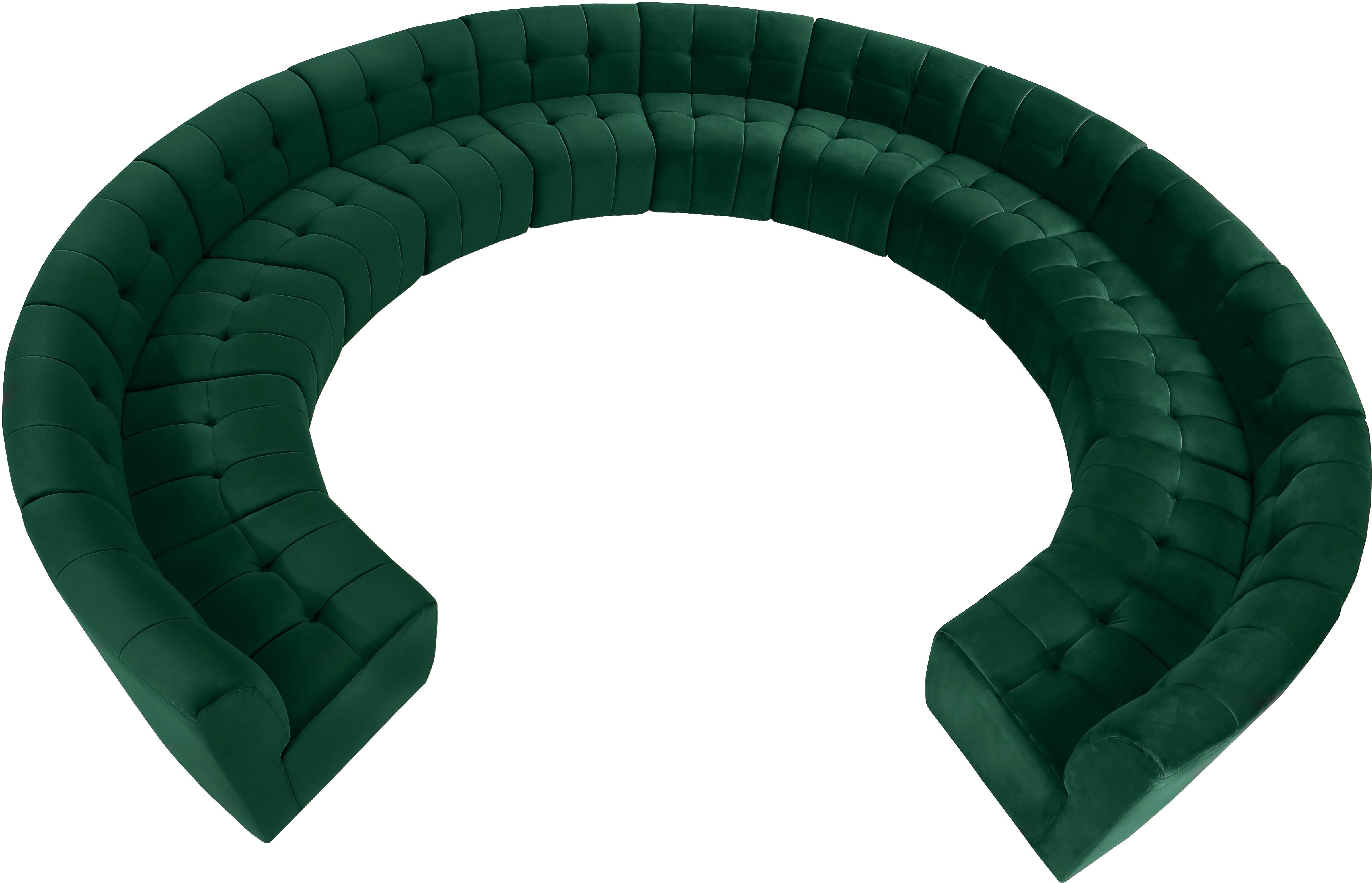 Limitless Green Velvet 13pc. Modular Sectional - Luxury Home Furniture (MI)