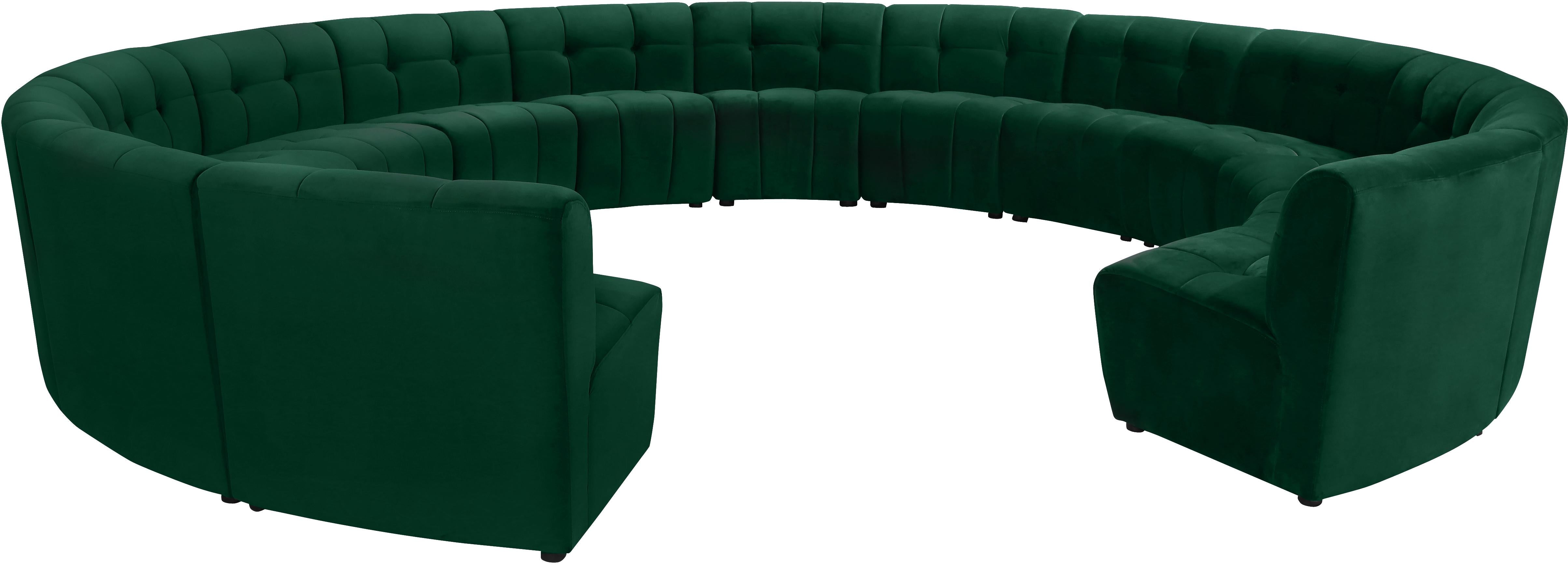Limitless Green Velvet 14pc. Modular Sectional - Luxury Home Furniture (MI)