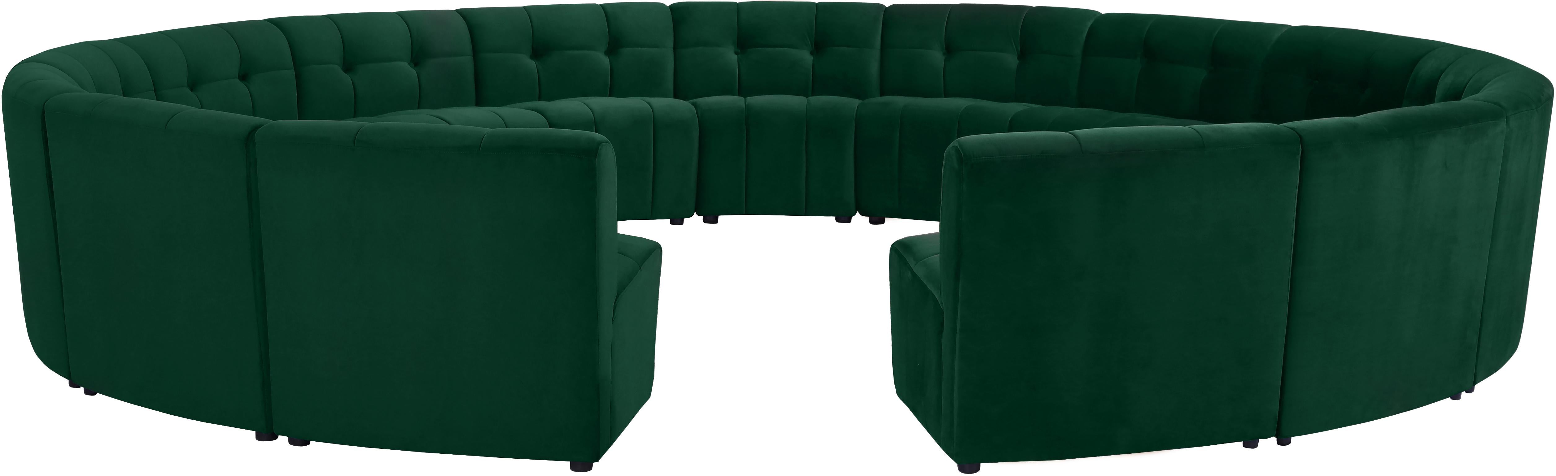 Limitless Green Velvet 15pc. Modular Sectional - Luxury Home Furniture (MI)