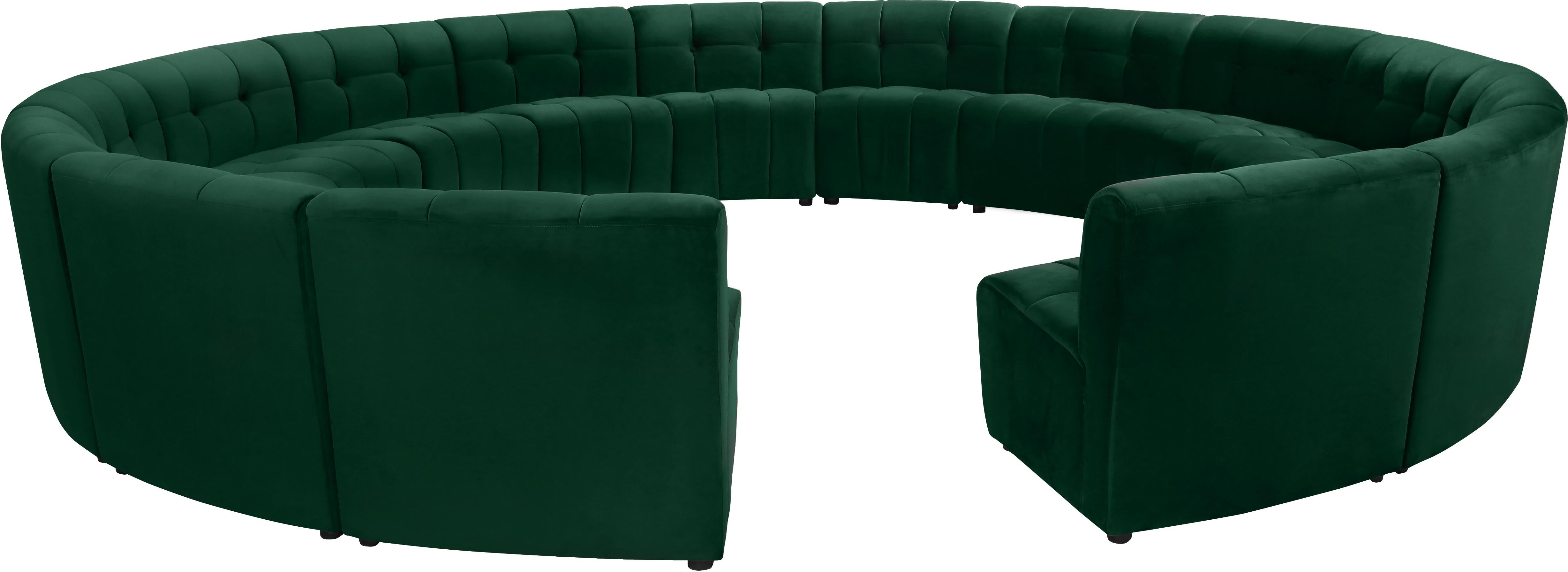 Limitless Green Velvet 15pc. Modular Sectional - Luxury Home Furniture (MI)