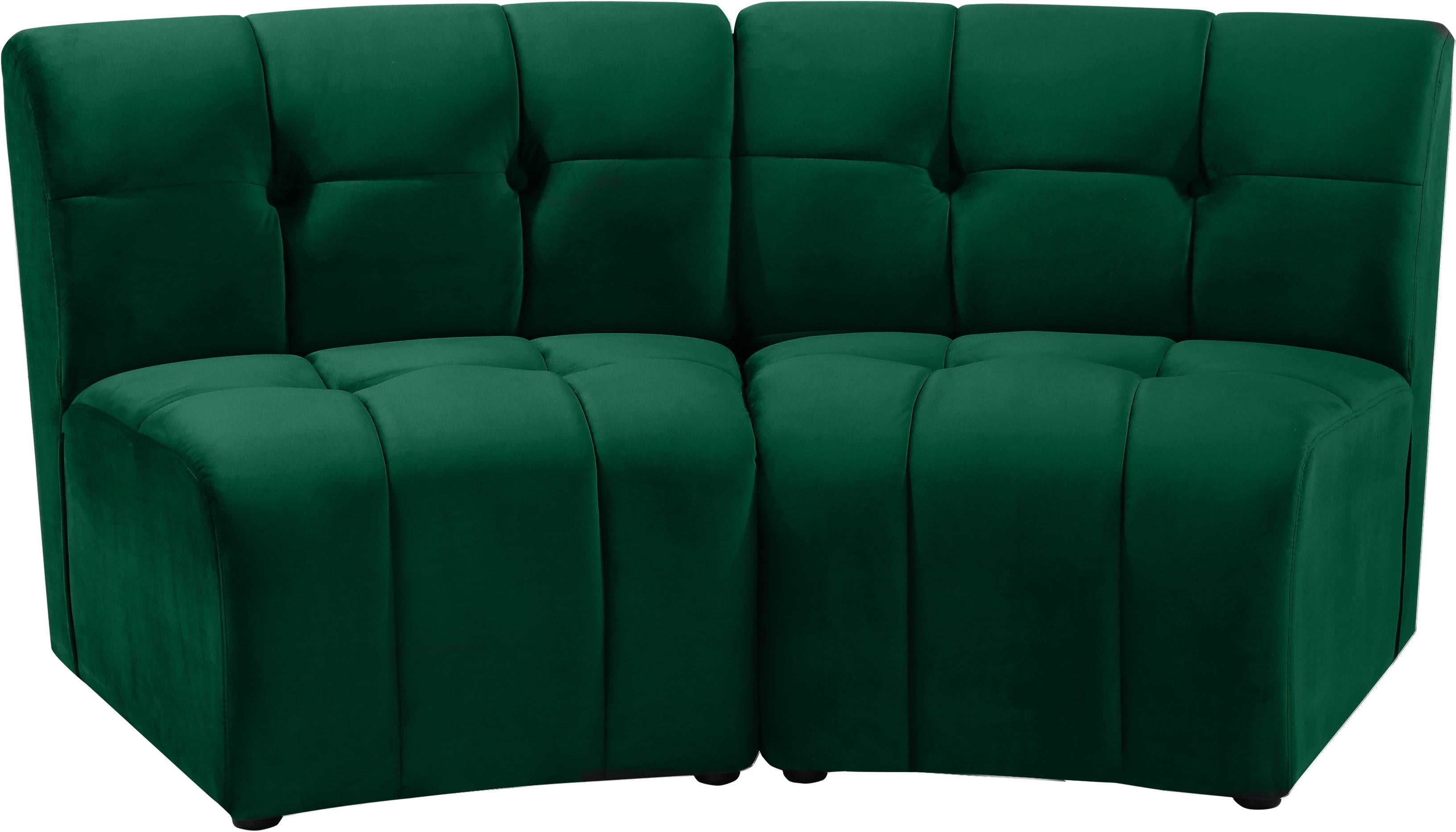 Limitless Green Velvet 2pc. Modular Sectional - Luxury Home Furniture (MI)
