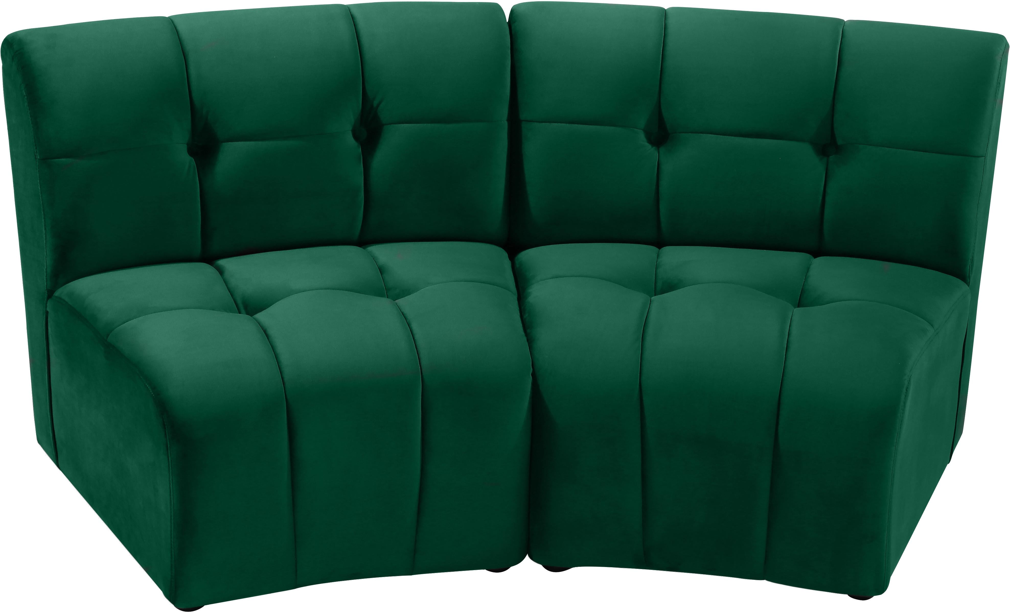 Limitless Green Velvet 2pc. Modular Sectional - Luxury Home Furniture (MI)