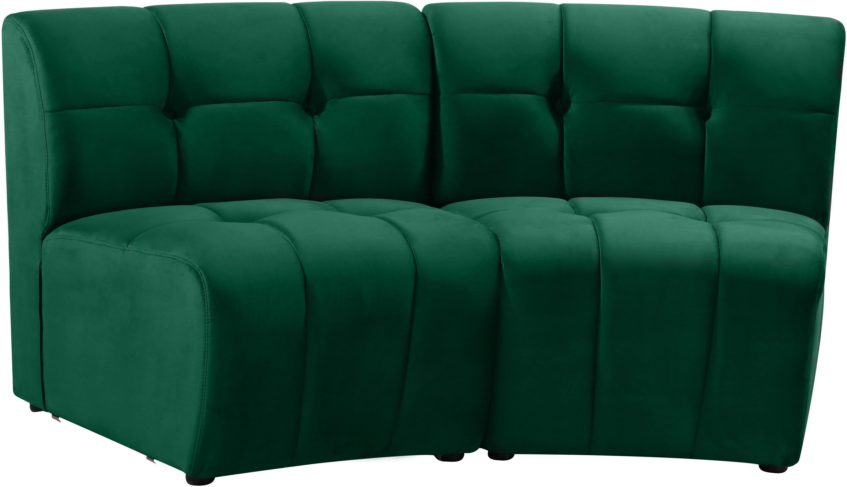 Limitless Green Velvet 2pc. Modular Sectional - Luxury Home Furniture (MI)