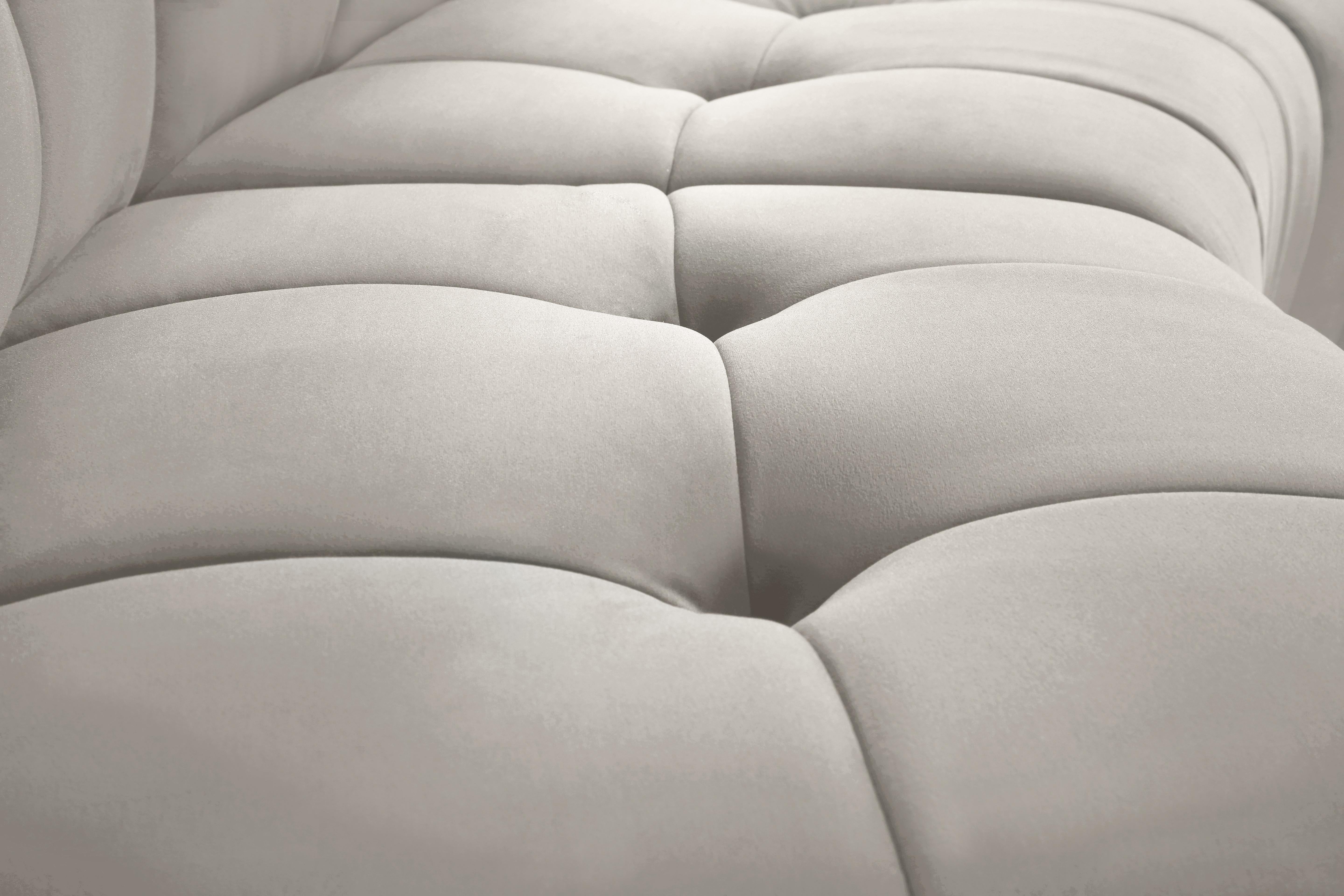 Limitless Cream Velvet 5pc. Modular Sectional - Luxury Home Furniture (MI)