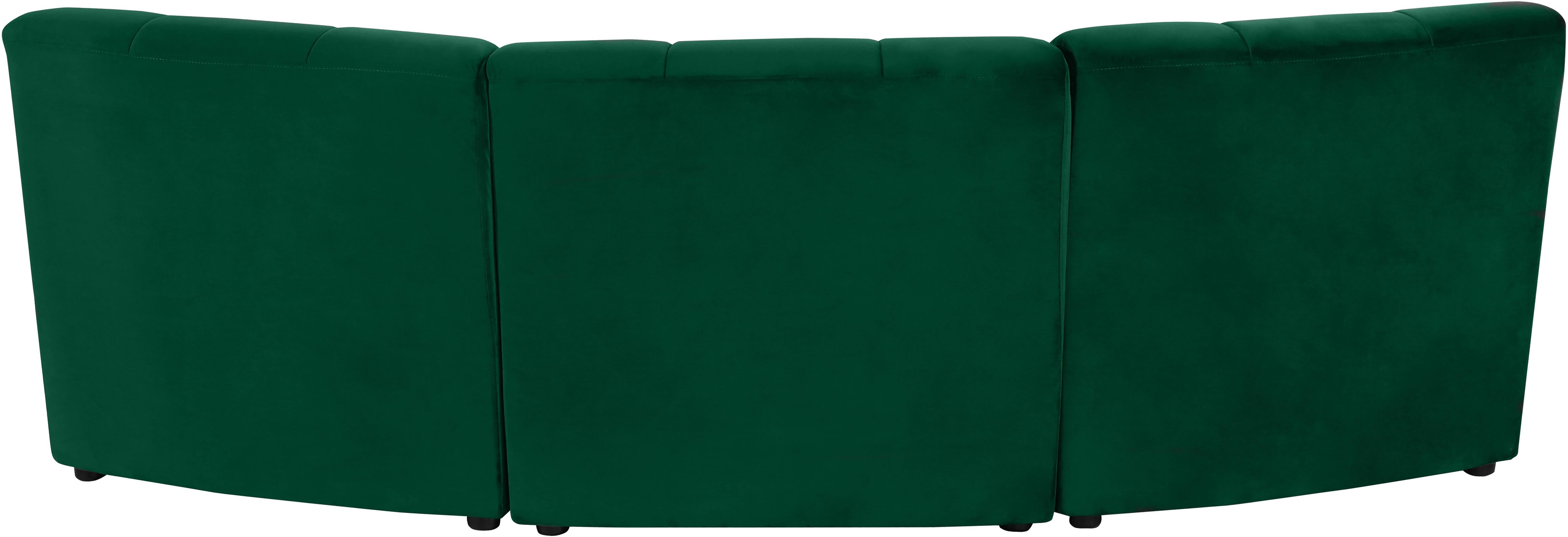 Limitless Green Velvet 3pc. Modular Sectional - Luxury Home Furniture (MI)