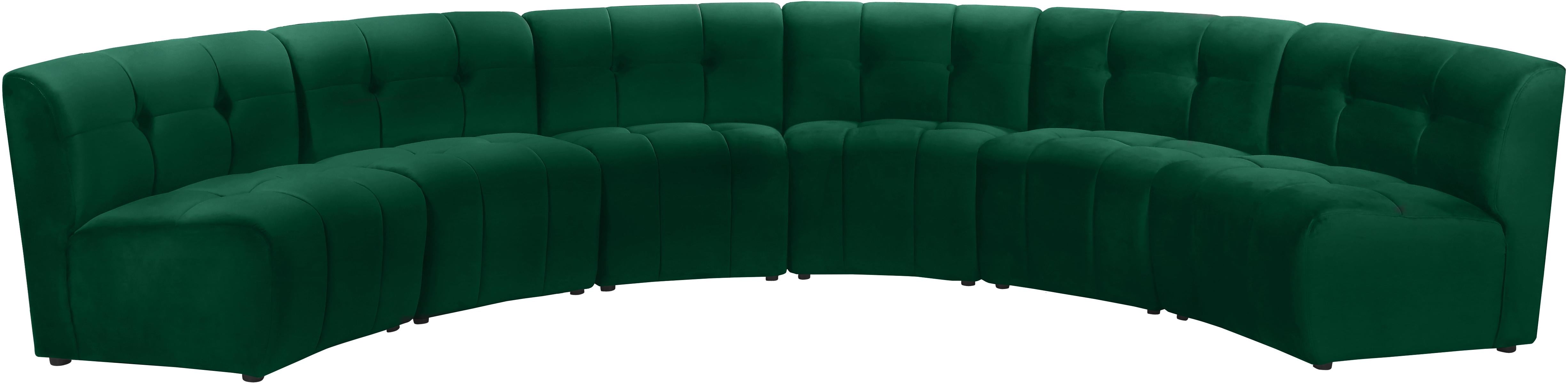 Limitless Green Velvet 6pc. Modular Sectional - Luxury Home Furniture (MI)