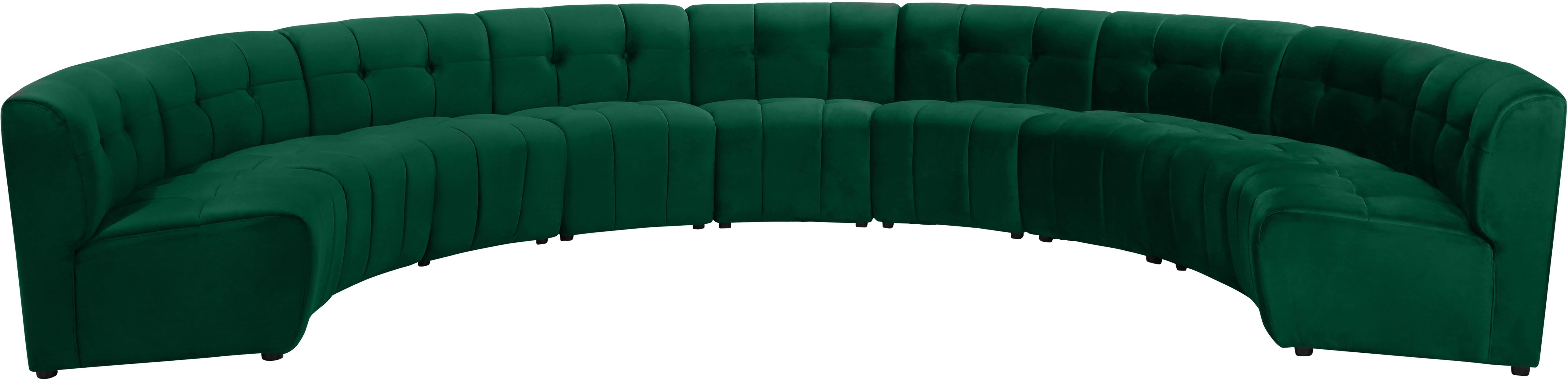 Limitless Green Velvet 9pc. Modular Sectional - Luxury Home Furniture (MI)