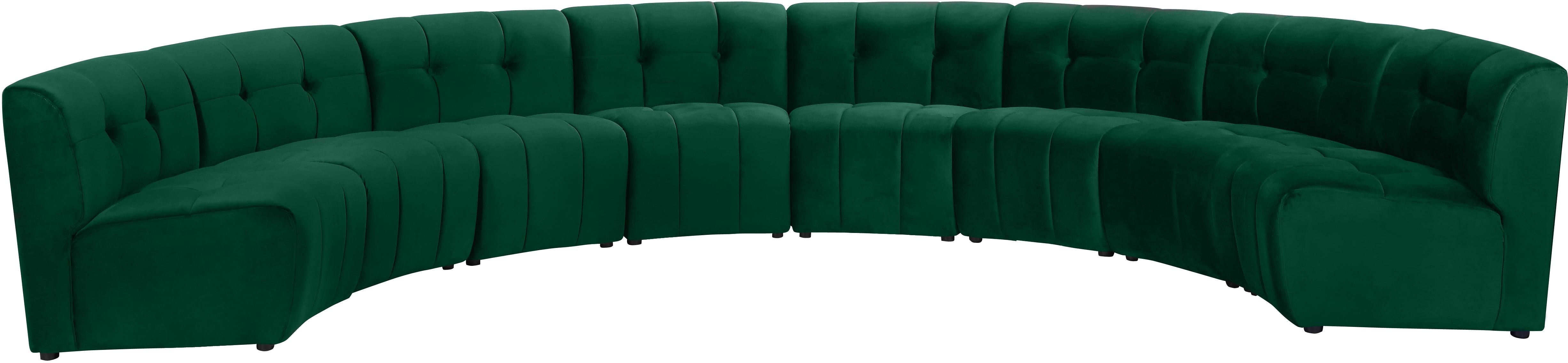 Limitless Green Velvet 8pc. Modular Sectional