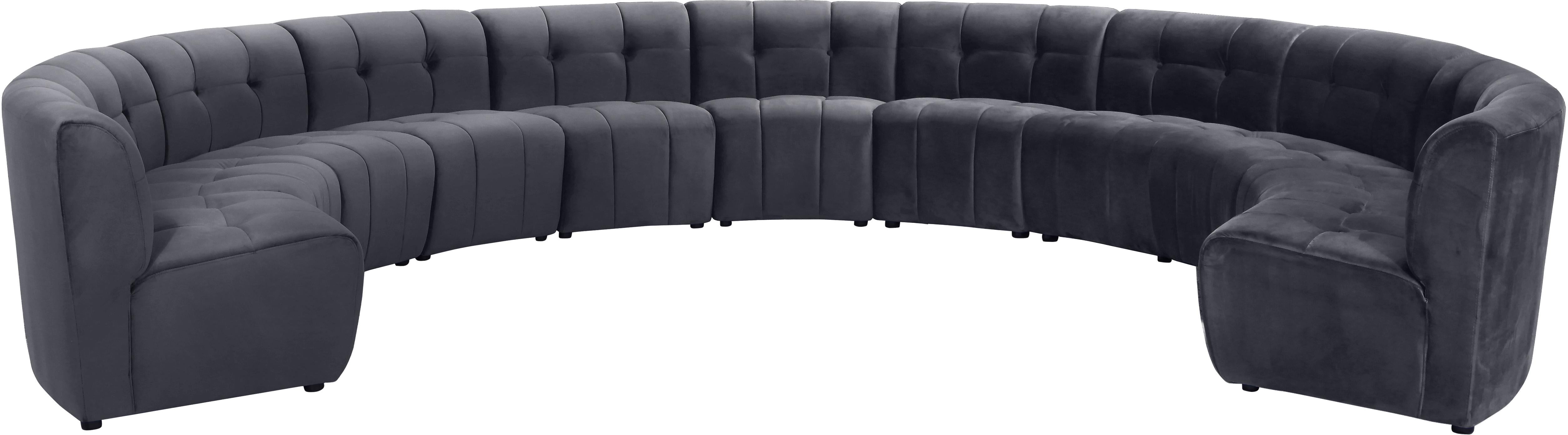 Limitless Grey Velvet 11pc. Modular Sectional - Luxury Home Furniture (MI)