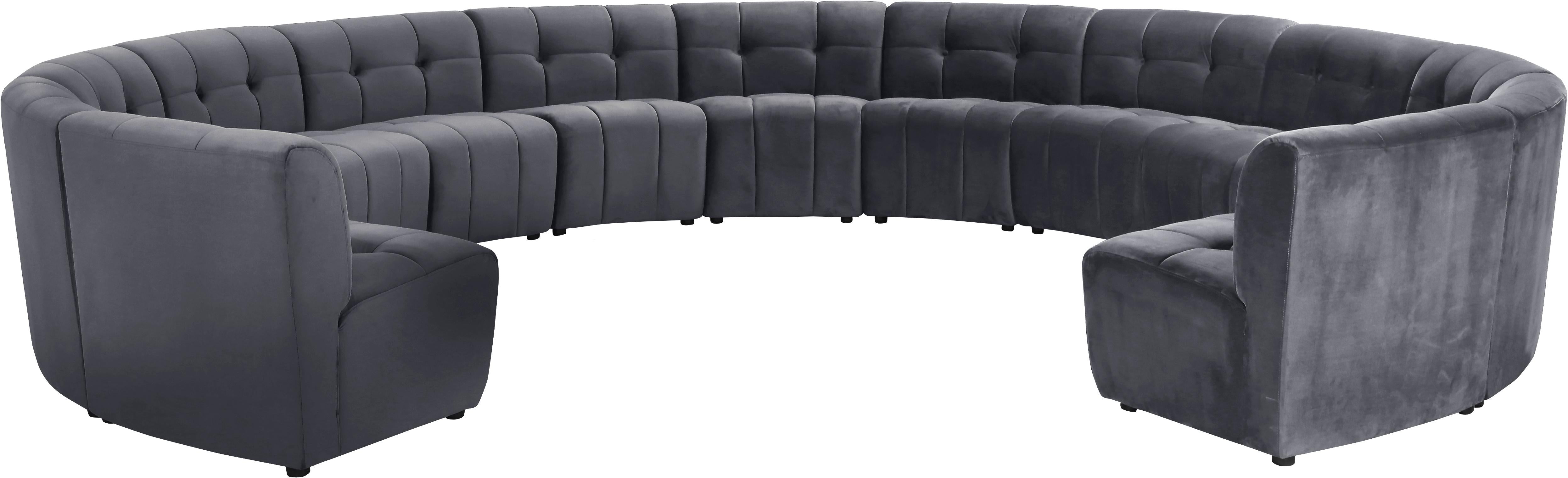 Limitless Grey Velvet 13pc. Modular Sectional - Luxury Home Furniture (MI)