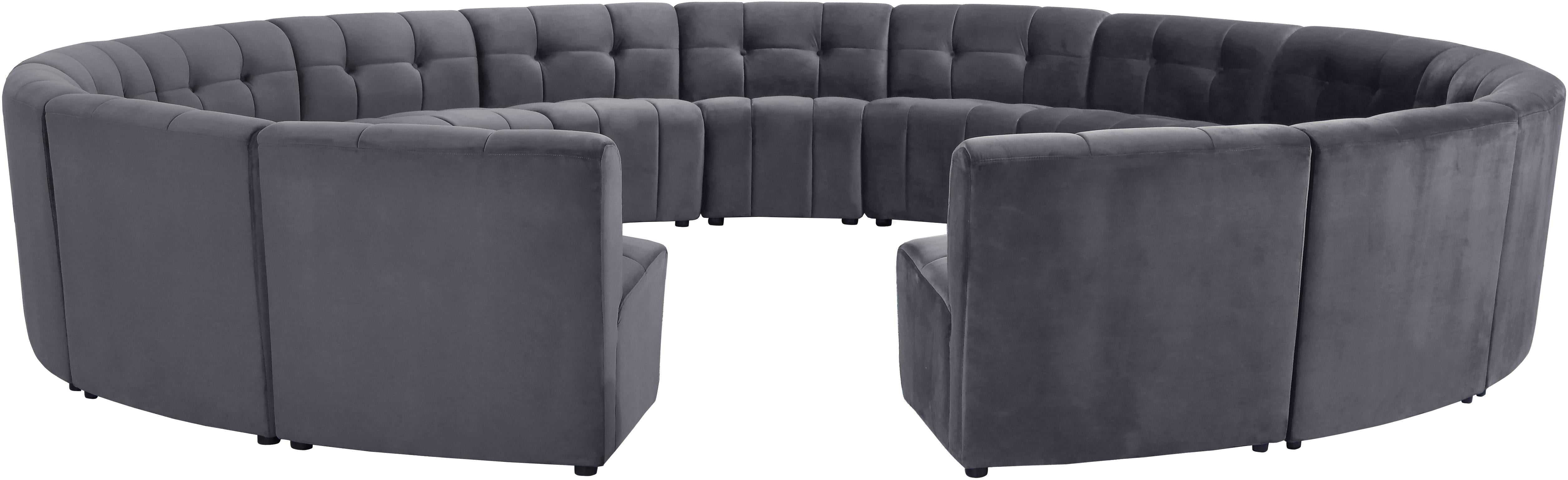 Limitless Grey Velvet 15pc. Modular Sectional - Luxury Home Furniture (MI)