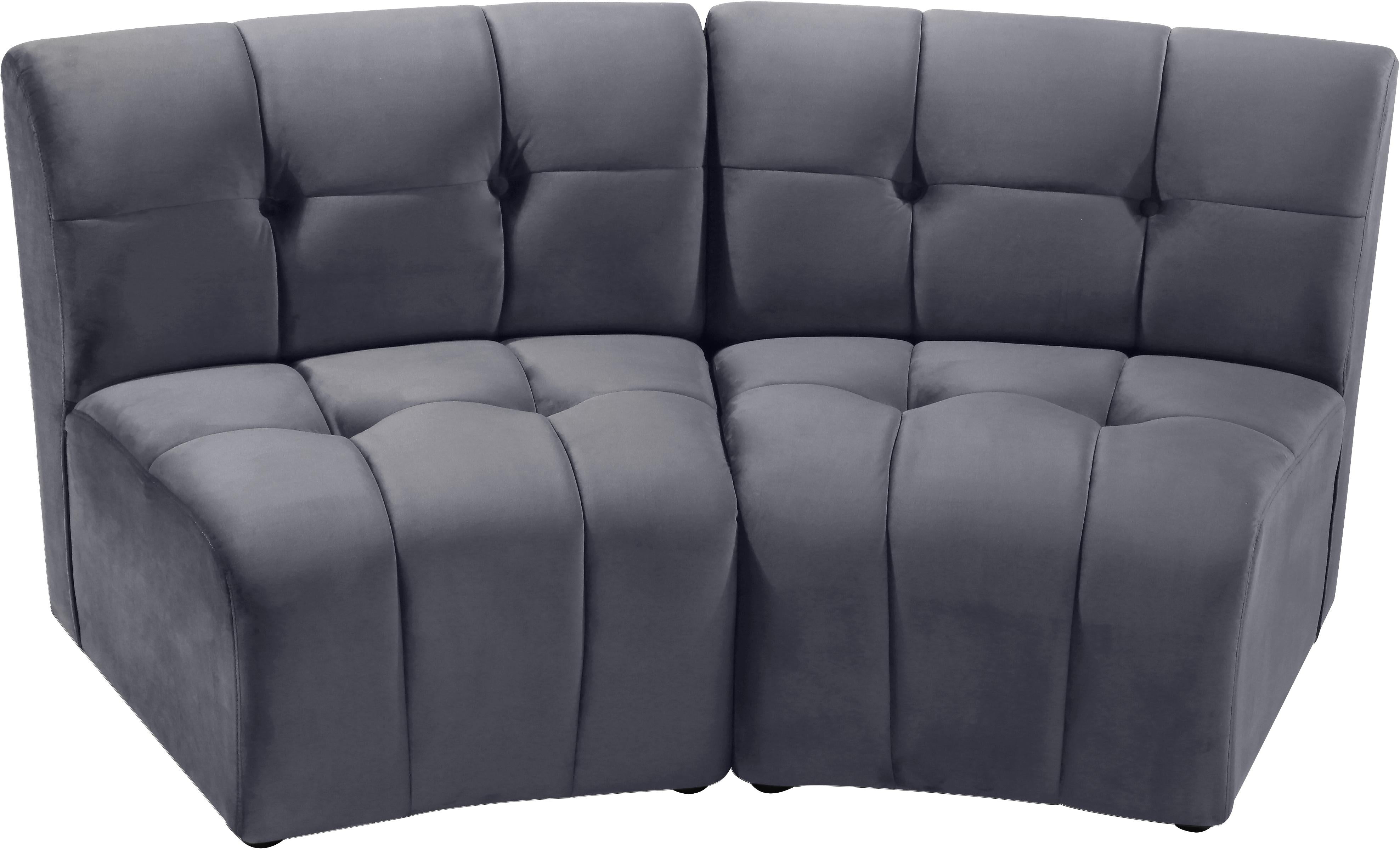 Limitless Grey Velvet 2pc. Modular Sectional - Luxury Home Furniture (MI)