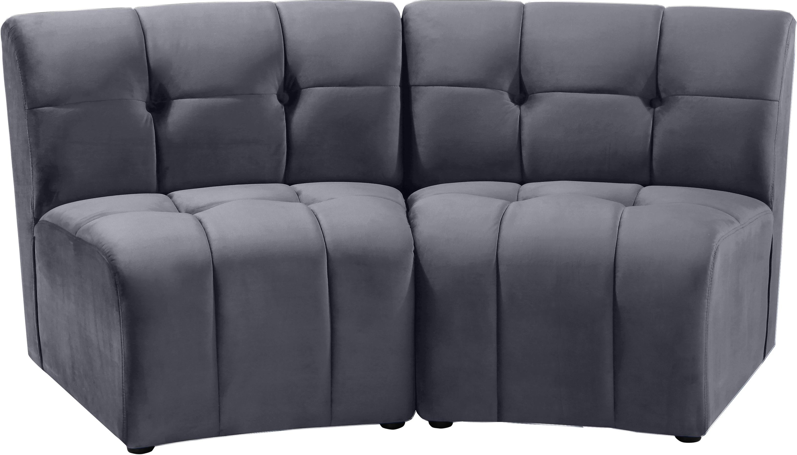 Limitless Grey Velvet 2pc. Modular Sectional - Luxury Home Furniture (MI)