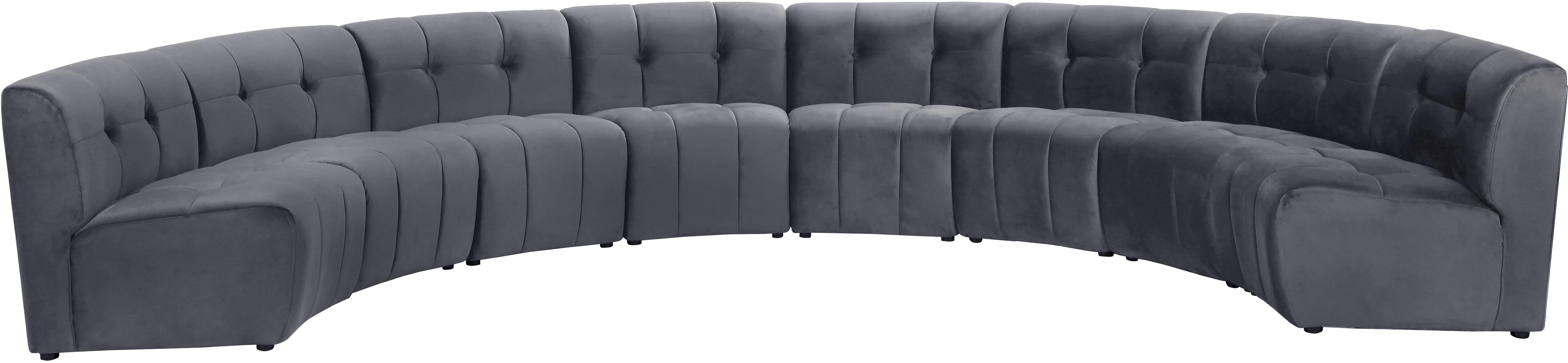 Limitless Grey Velvet 8pc. Modular Sectional - Luxury Home Furniture (MI)