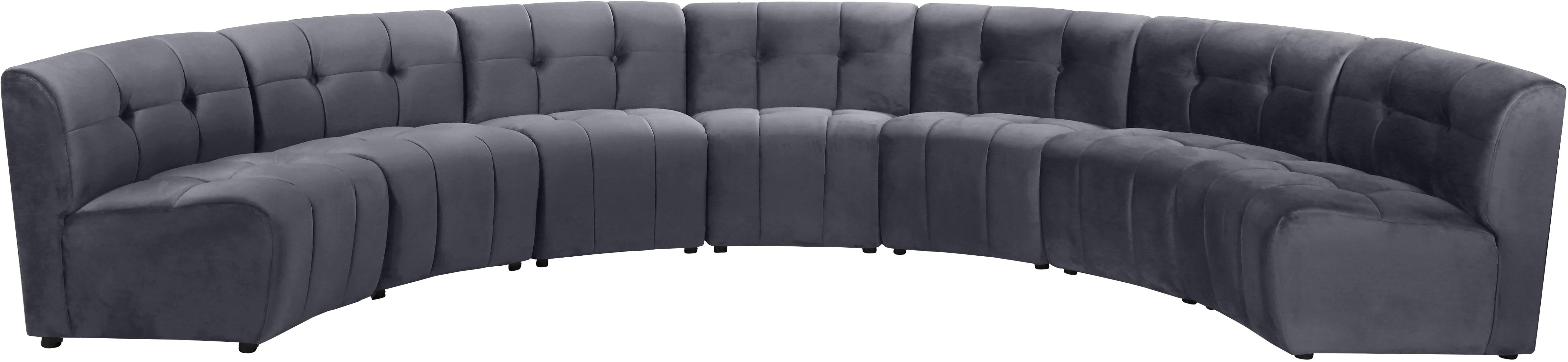 Limitless Grey Velvet 7pc. Modular Sectional - Luxury Home Furniture (MI)