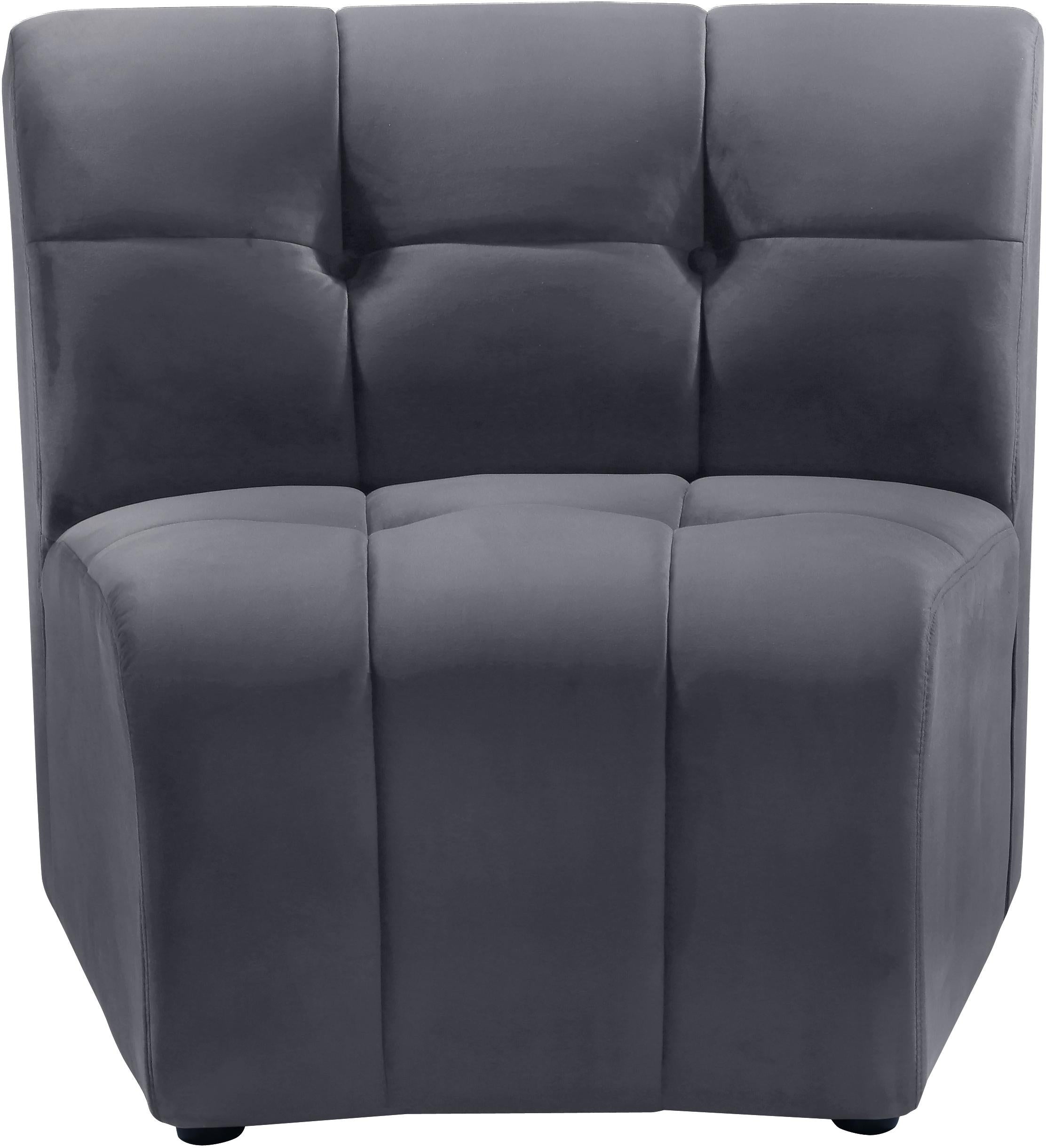 Limitless Grey Velvet Modular Chair - Luxury Home Furniture (MI)