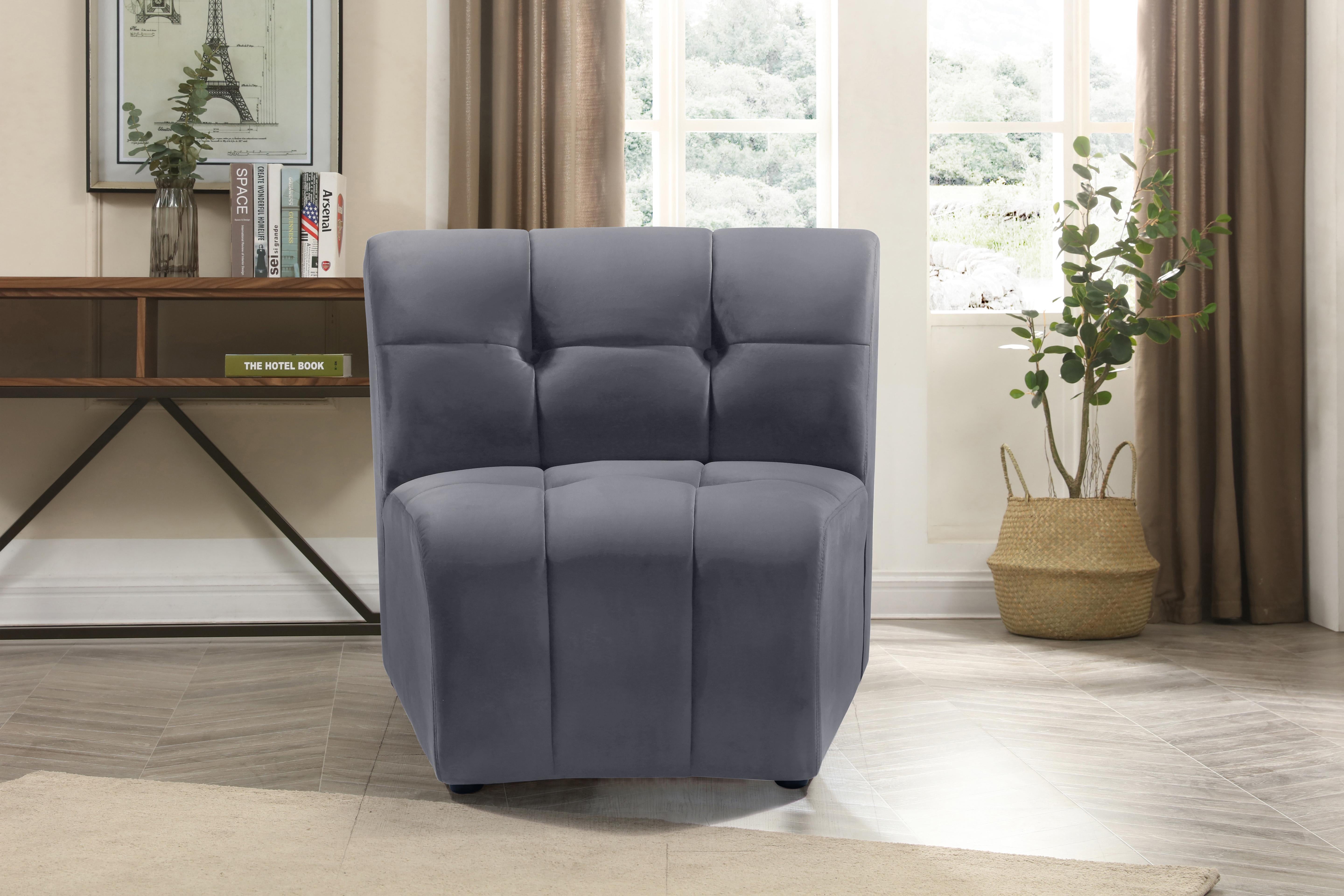 Limitless Grey Velvet Modular Chair - Luxury Home Furniture (MI)