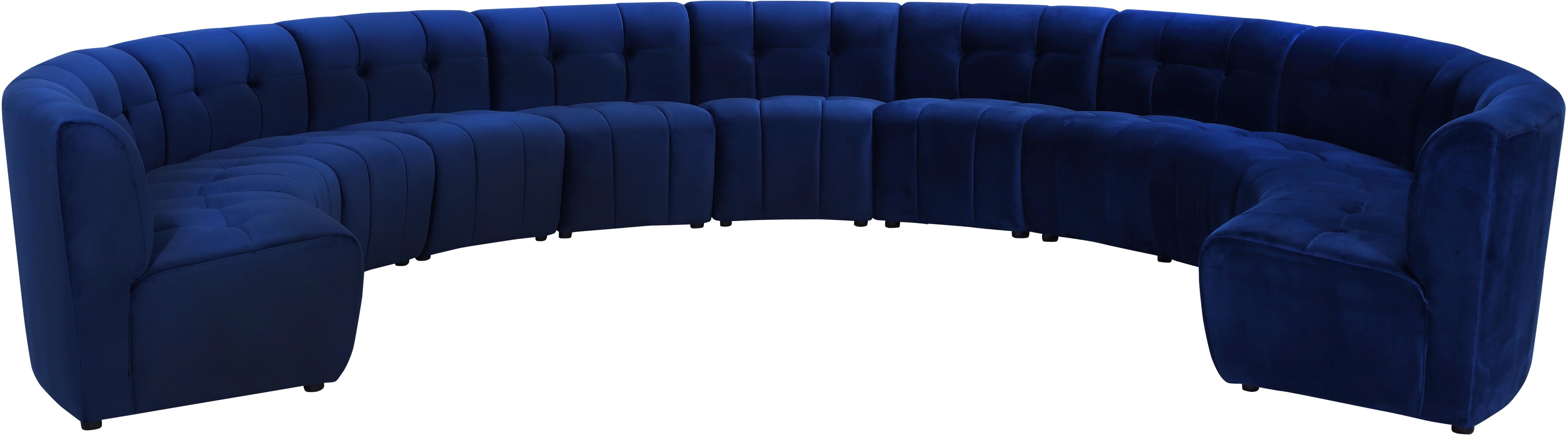 Limitless Navy Velvet 11pc. Modular Sectional - Luxury Home Furniture (MI)